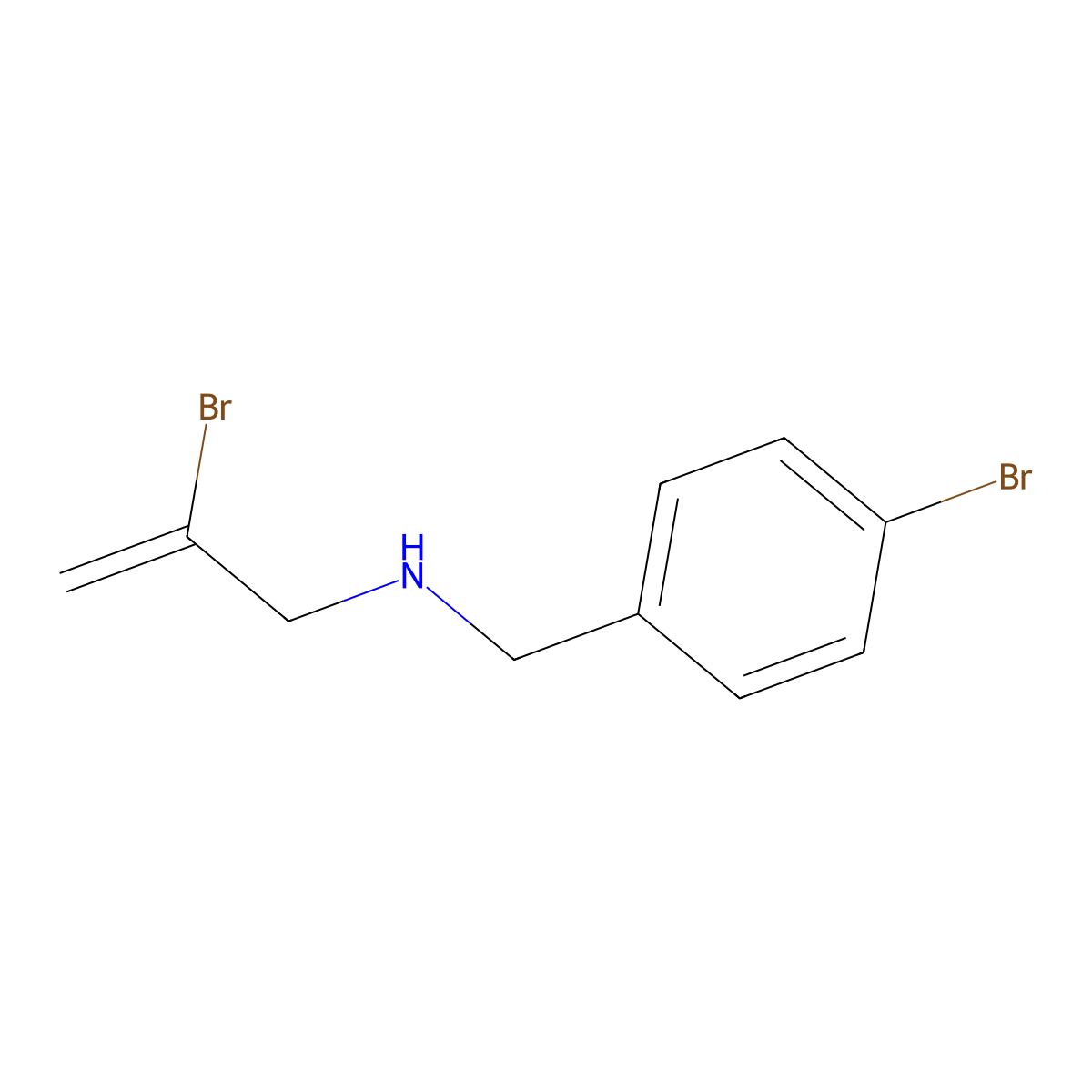 [(4-Bromophenyl)methyl](2-bromoprop-2-en-1-yl)amine molecular structure, CAS 1247734-99-1