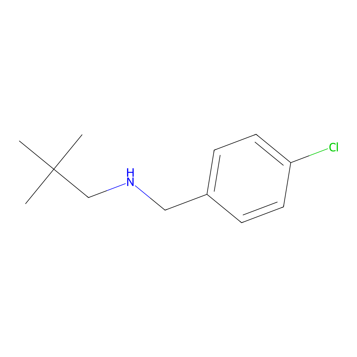 [(4-Chlorophenyl)methyl](2,2-dimethylpropyl)amine molecular structure, CAS 1247735-17-6