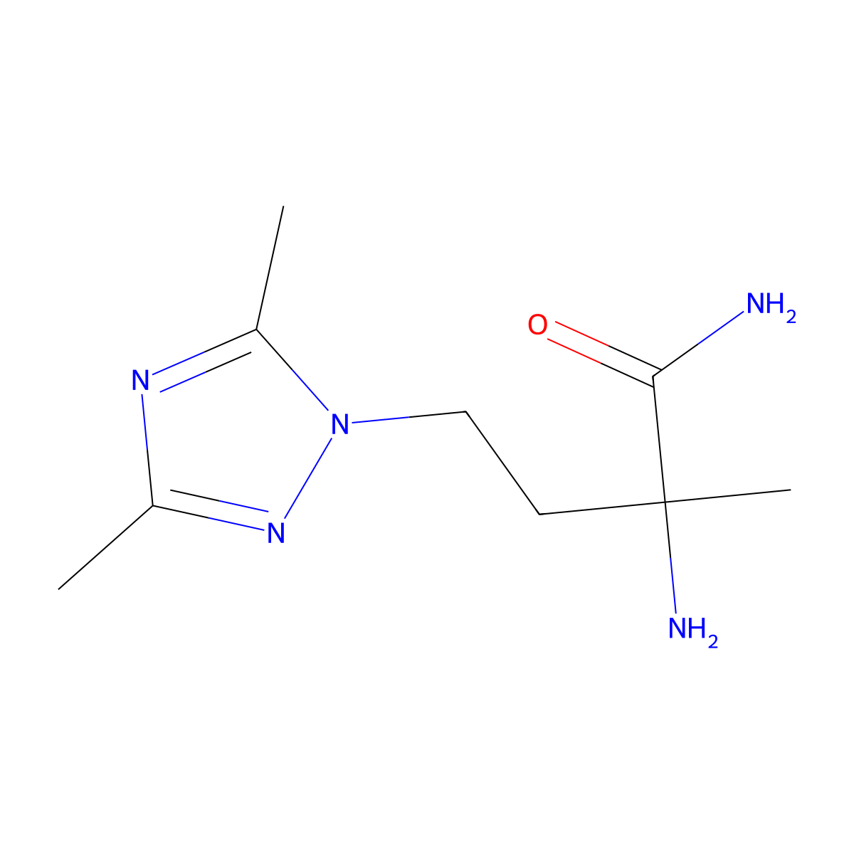 2-Amino-4-(3,5-dimethyl-1h-1,2,4-triazol-1-yl)-2-methylbutanamide molecular structure, CAS 1247735-86-9