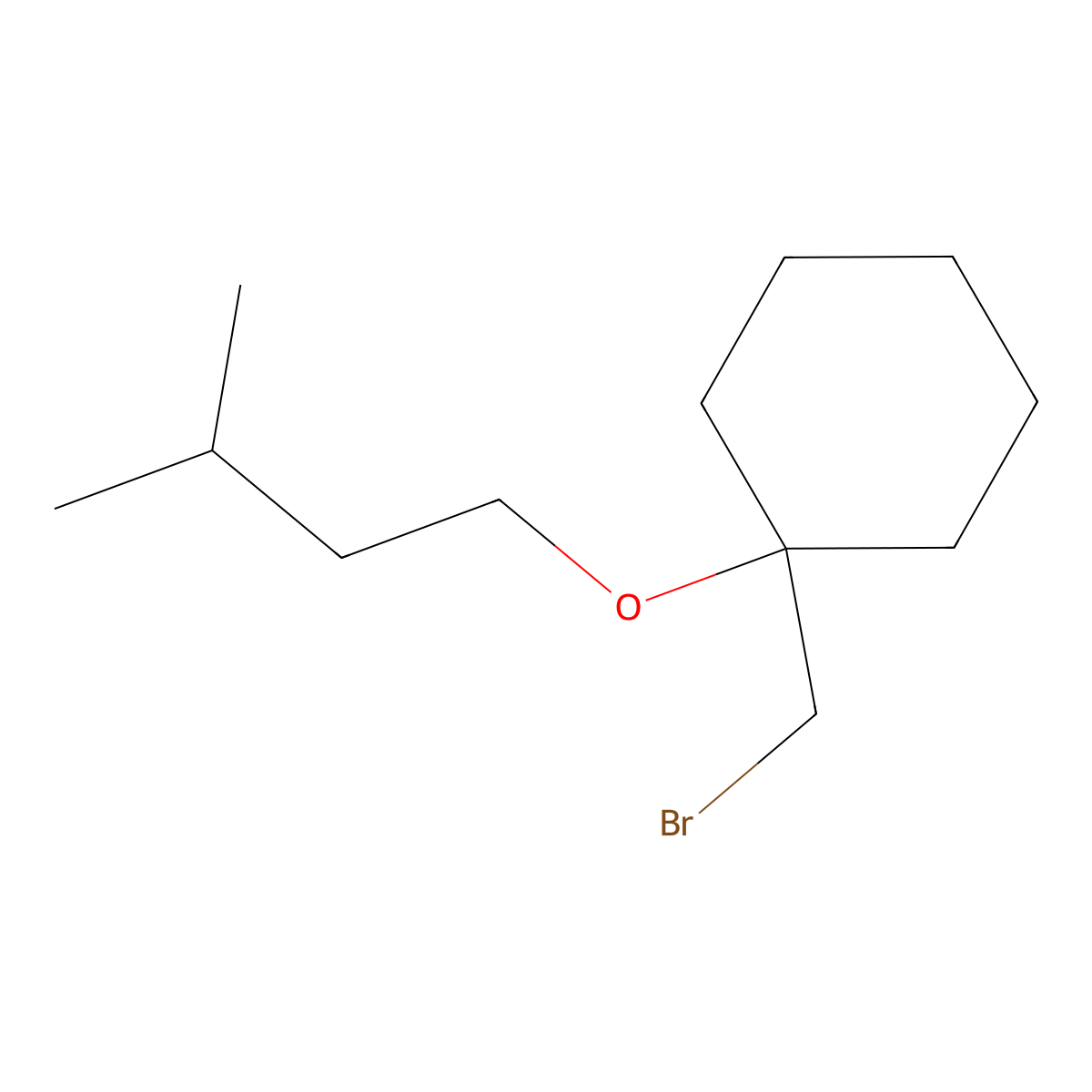1-(Bromomethyl)-1-(isopentyloxy)cyclohexane molecular structure, CAS 1247735-98-3