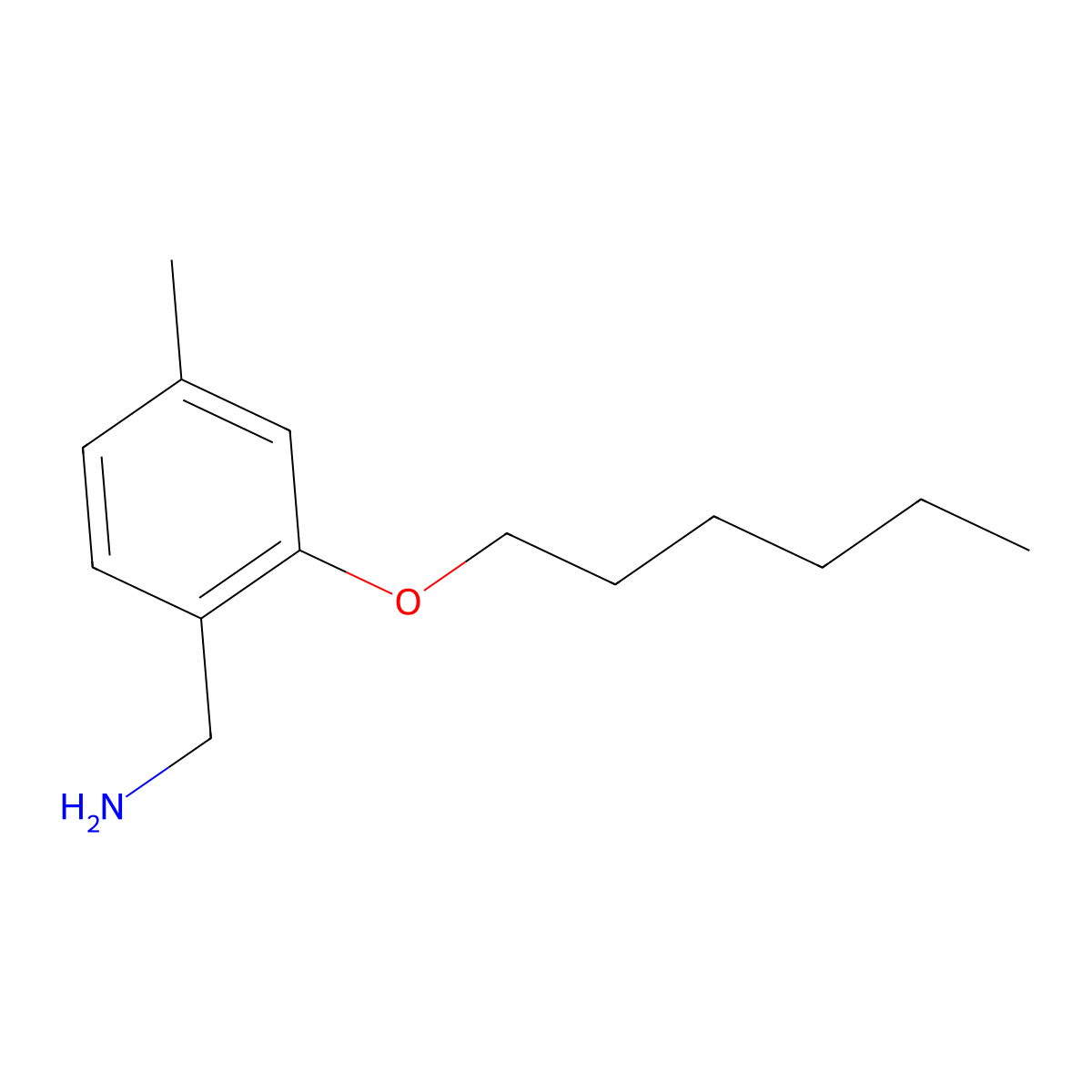 [2-(Hexyloxy)-4-methylphenyl]methanamine molecular structure, CAS 1247738-22-2