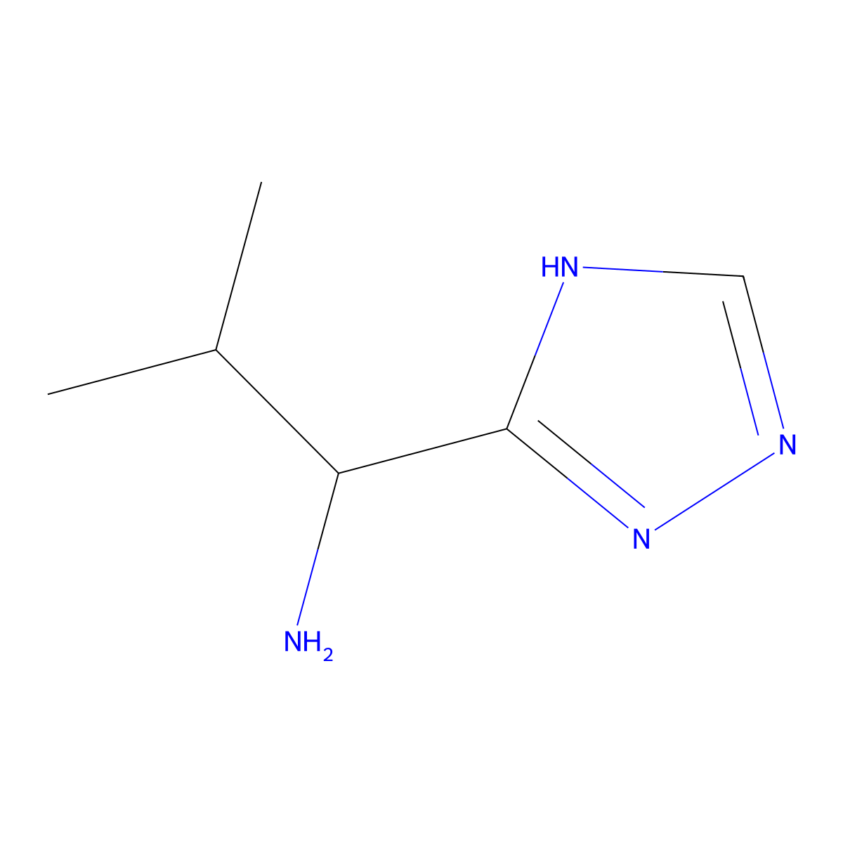 2-methyl-1-(4H-1,2,4-triazol-3-yl)propan-1-amine molecular structure, CAS 1247738-43-7