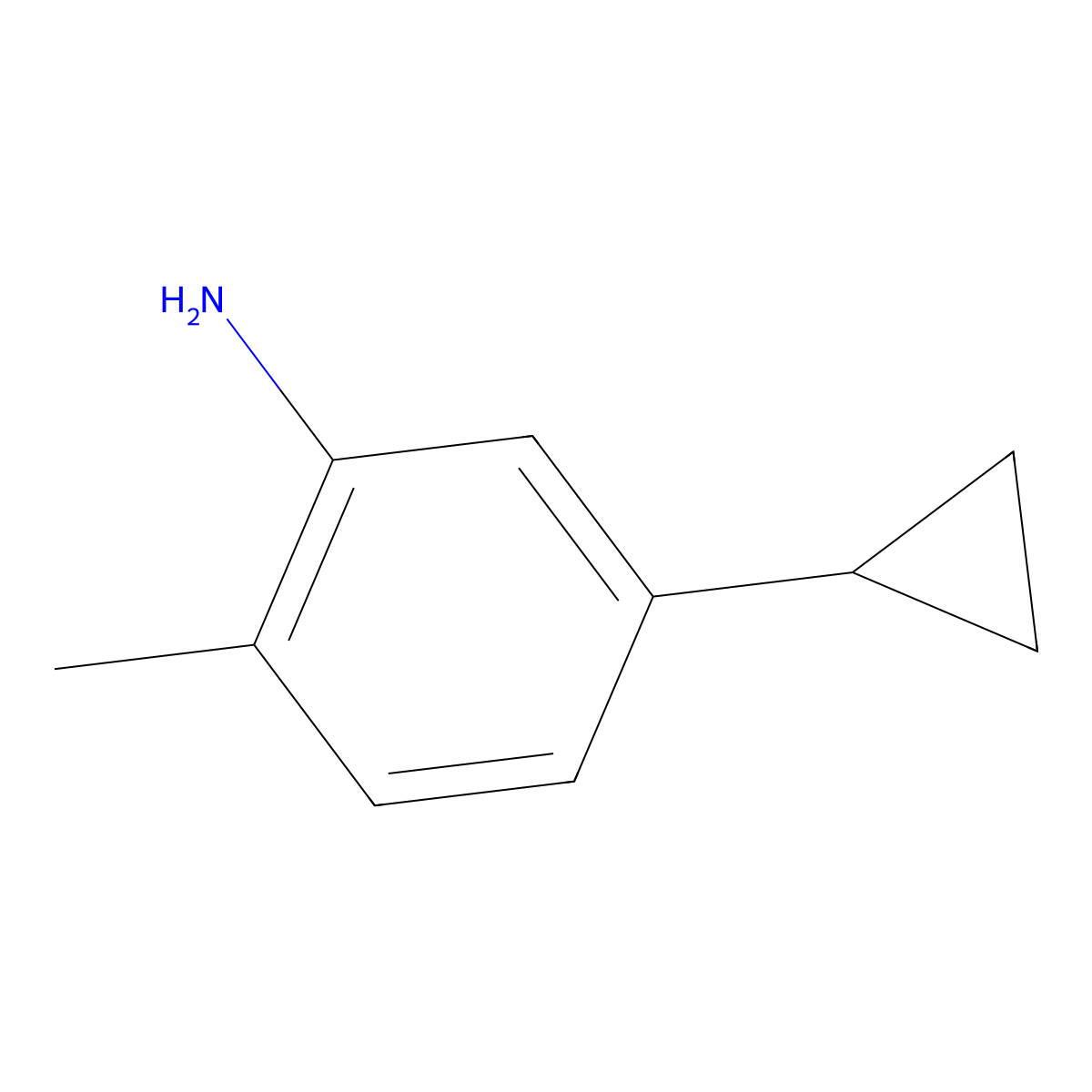 5-Cyclopropyl-2-methylaniline molecular structure, CAS 1247739-25-8