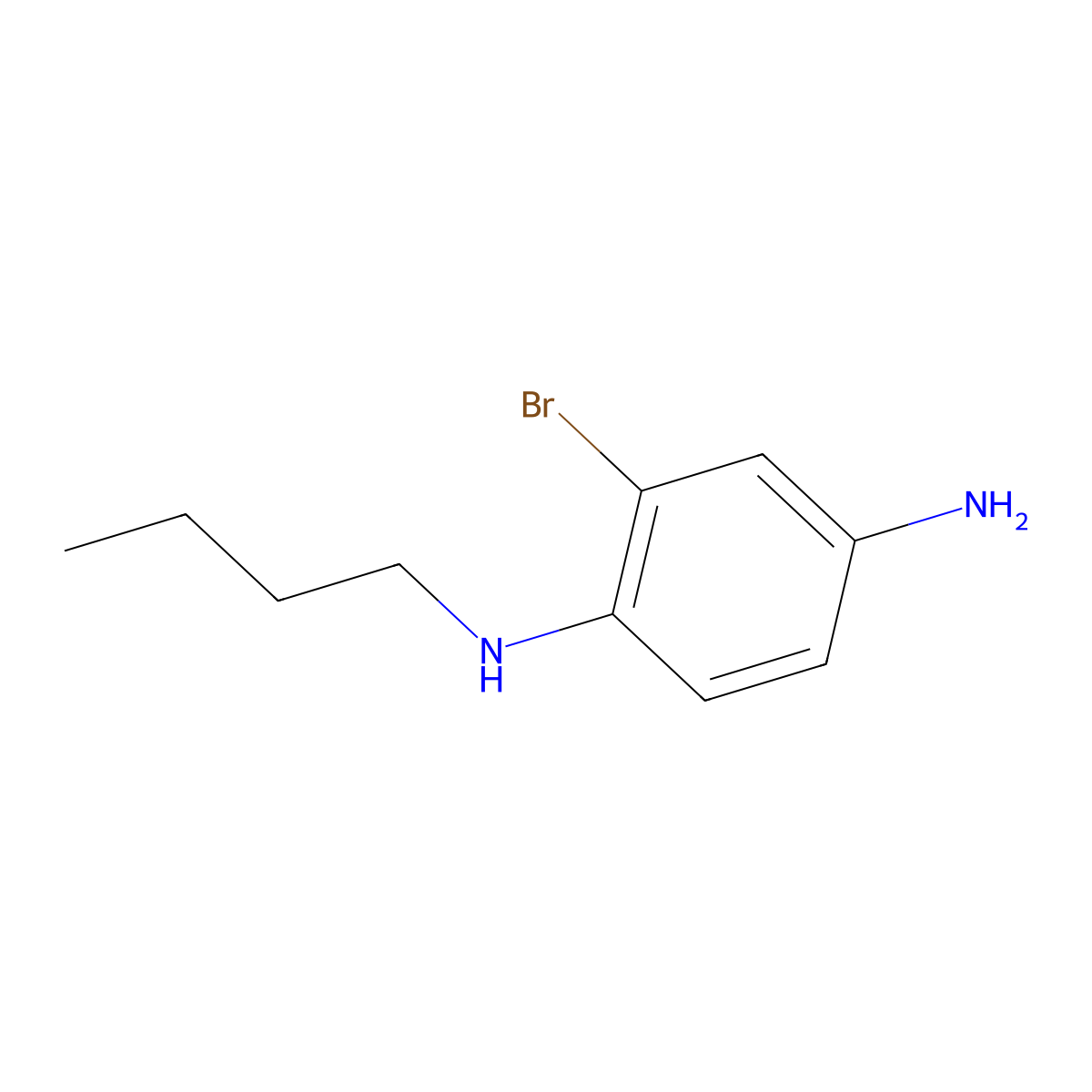 2-bromo-1-N-butylbenzene-1,4-diamine molecular structure, CAS 1247739-67-8
