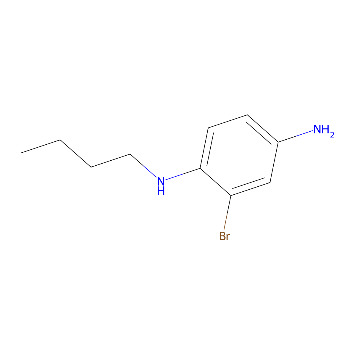 2-bromo-1-N-butylbenzene-1,4-diamine molecular structure, CAS 1247739-67-8