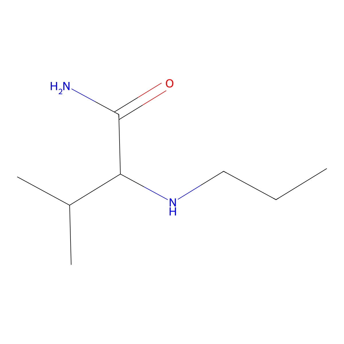 3-Methyl-2-(propylamino)butanamide molecular structure, CAS 1247740-03-9