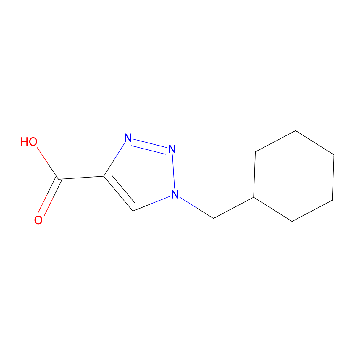 1-(cyclohexylmethyl)-1H-1,2,3-triazole-4-carboxylic acid molecular structure, CAS 1247742-65-9