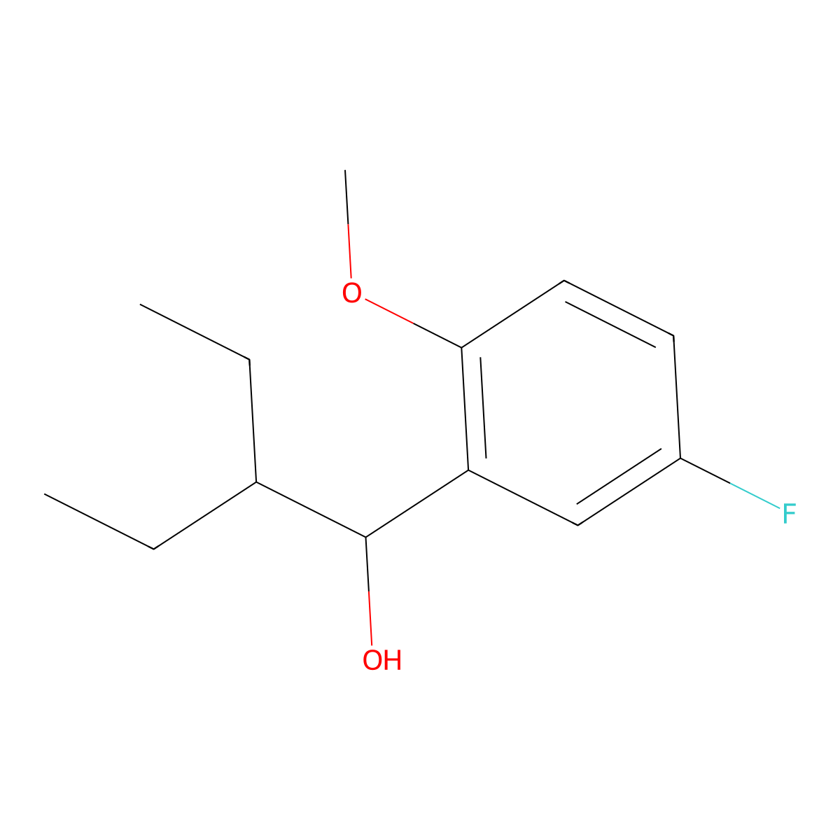 alpha-(1-Ethylpropyl)-5-fluoro-2-methoxybenZenemethanol molecular structure, CAS 1247744-30-4