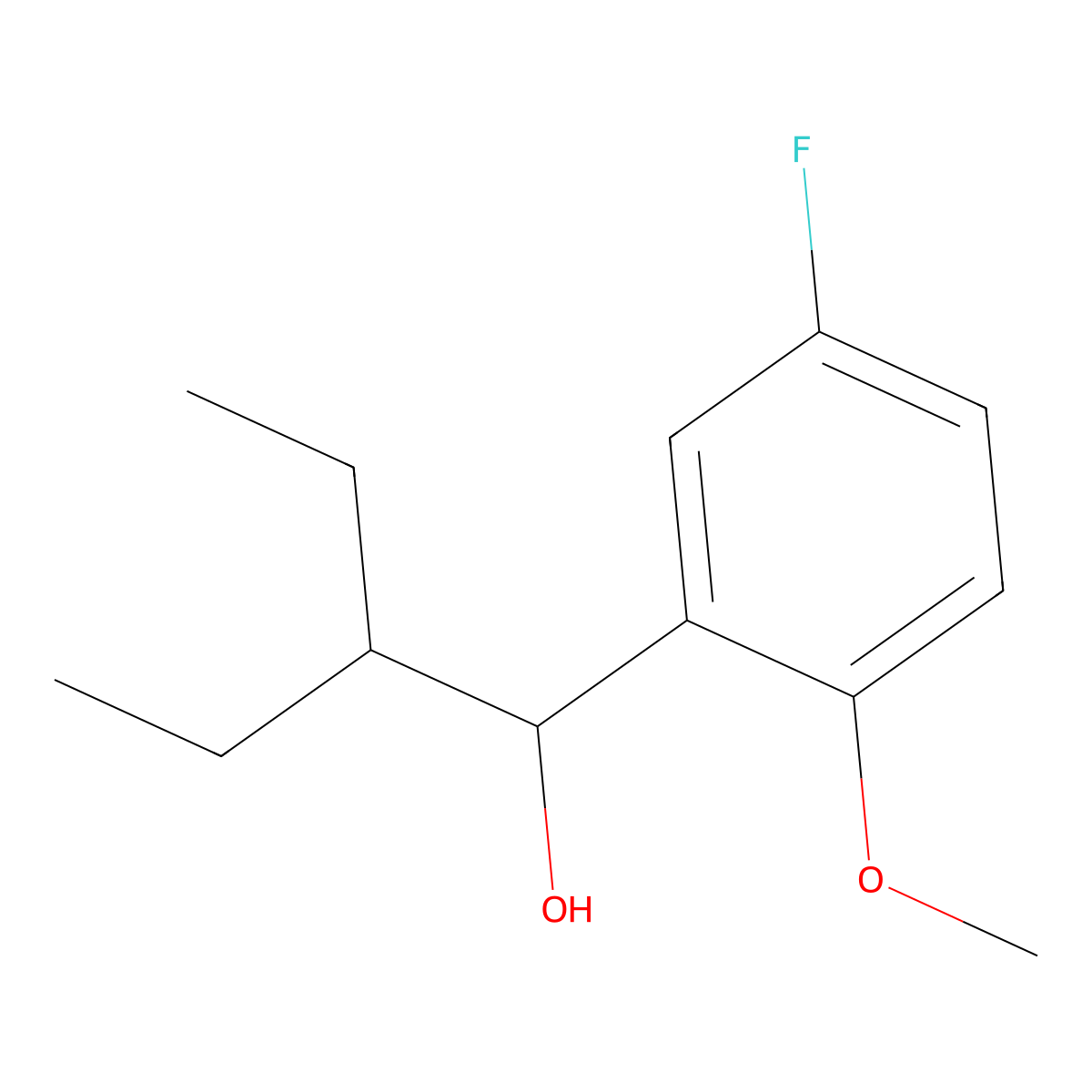 alpha-(1-Ethylpropyl)-5-fluoro-2-methoxybenZenemethanol molecular structure, CAS 1247744-30-4