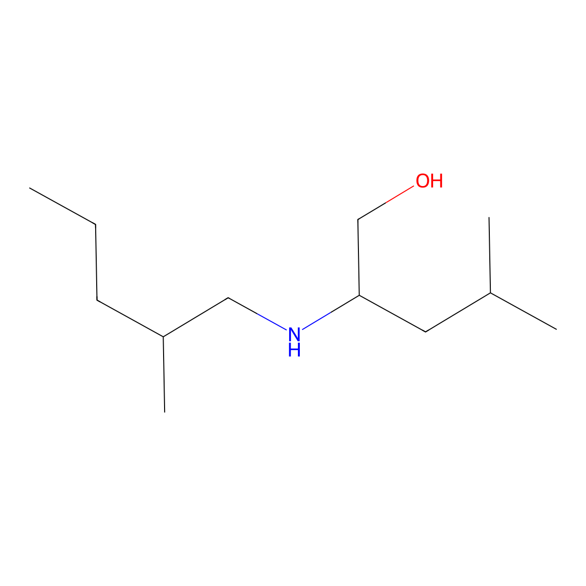 4-Methyl-2-[(2-methylpentyl)amino]pentan-1-ol molecular structure, CAS 1247744-56-4