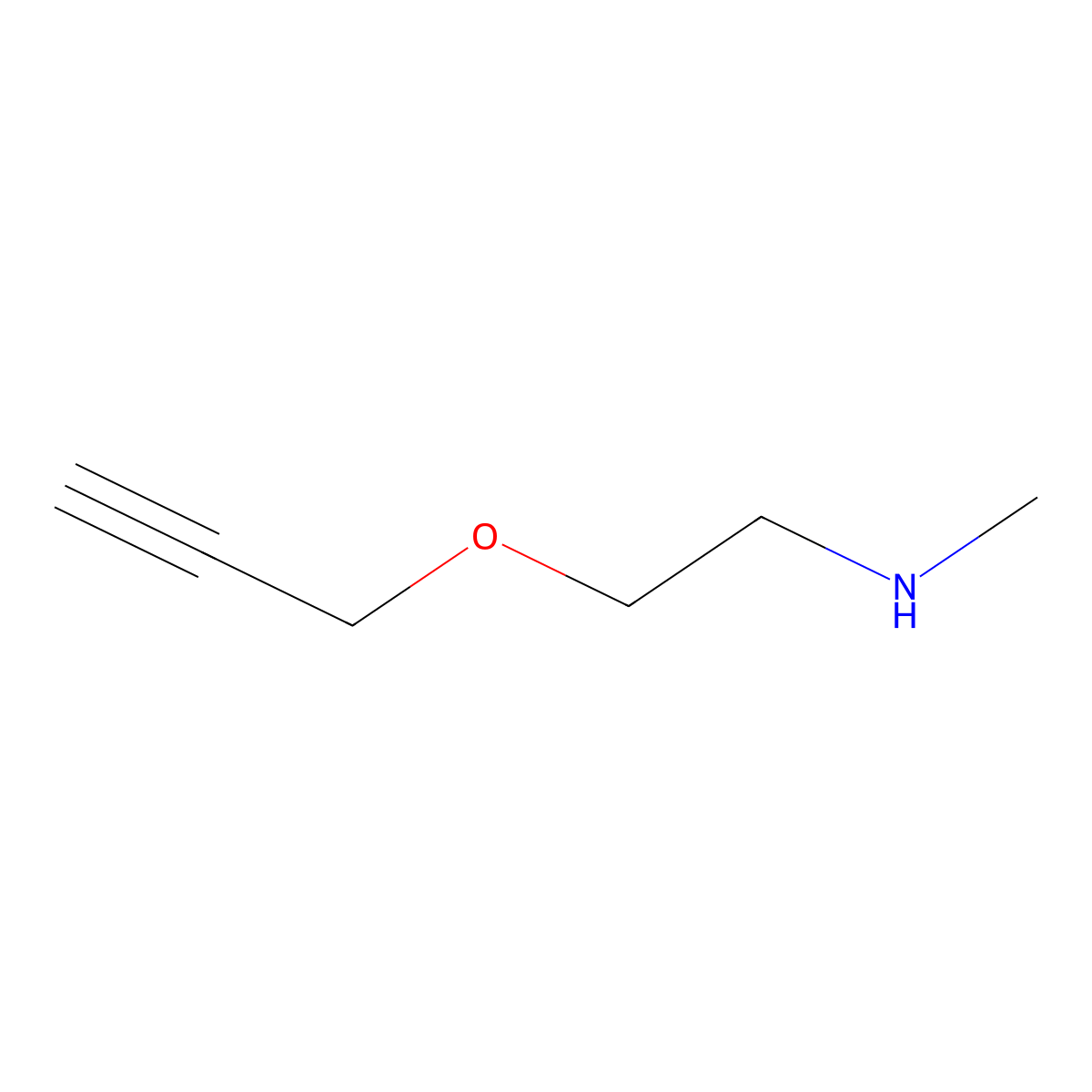 Methyl[2-(prop-2-yn-1-yloxy)ethyl]amine molecular structure, CAS 1247750-61-3