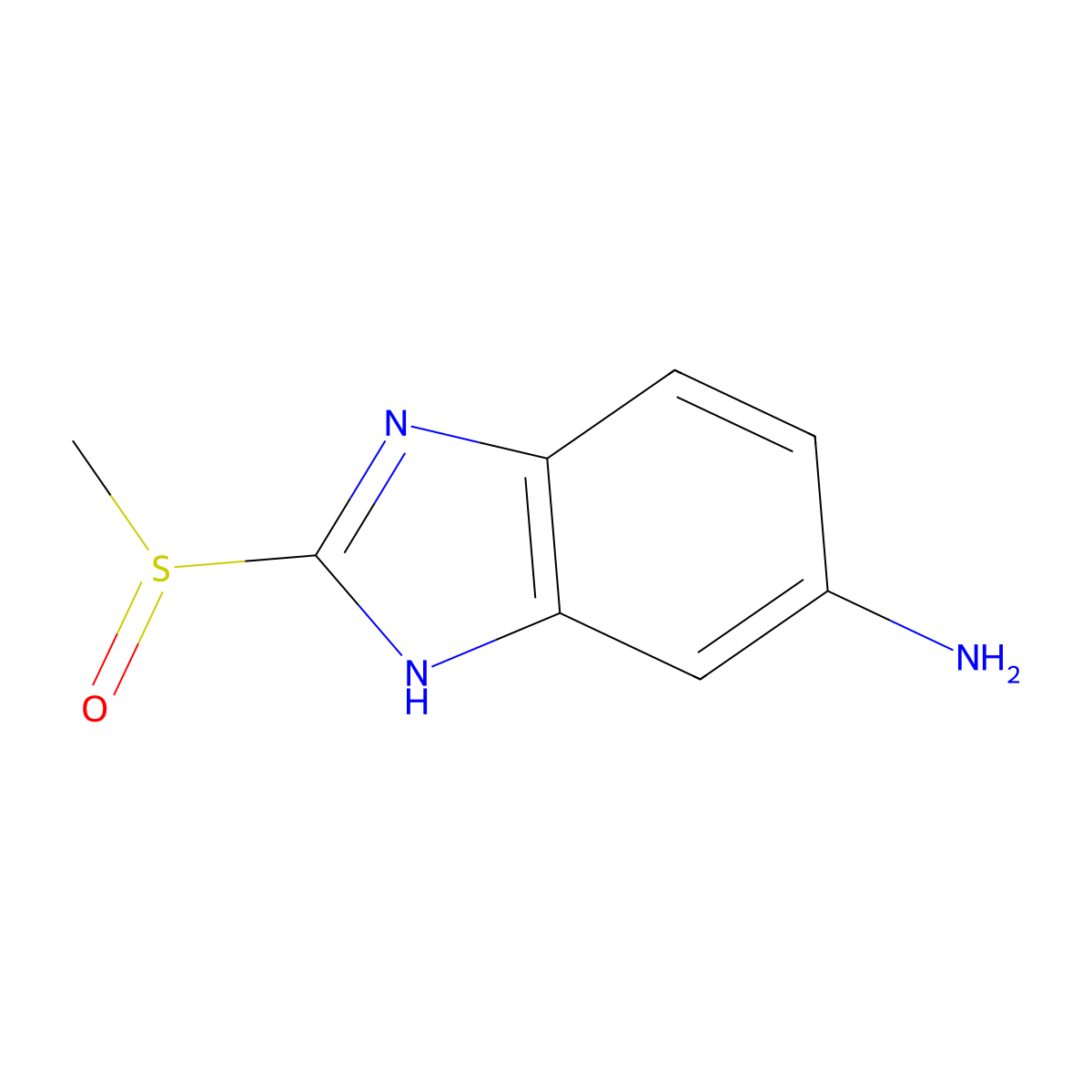2-(Methylsulfinyl)-1h-benzo[d]imidazol-6-amine molecular structure, CAS 1247751-36-5