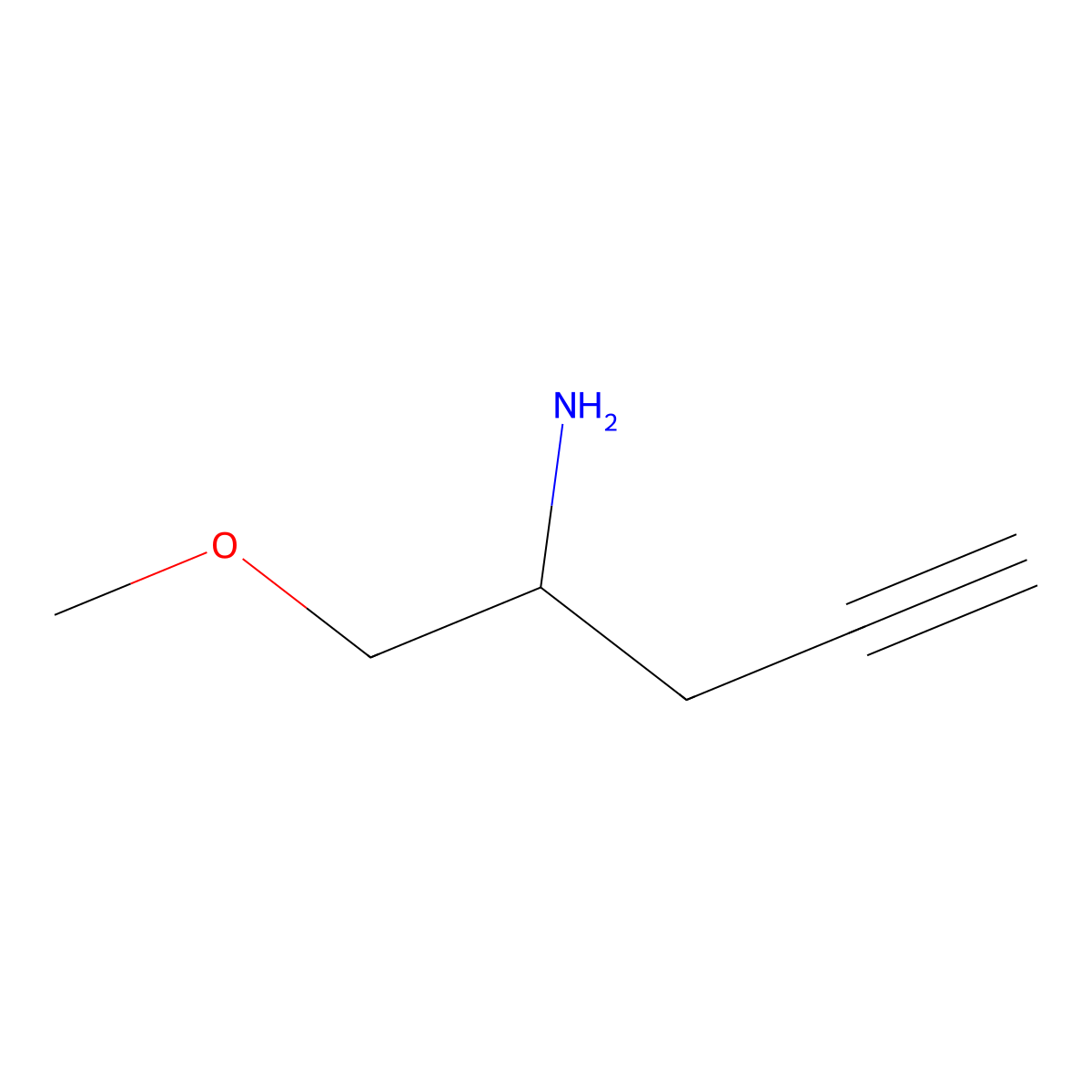 1-Methoxypent-4-yn-2-amine molecular structure, CAS 1247755-05-0