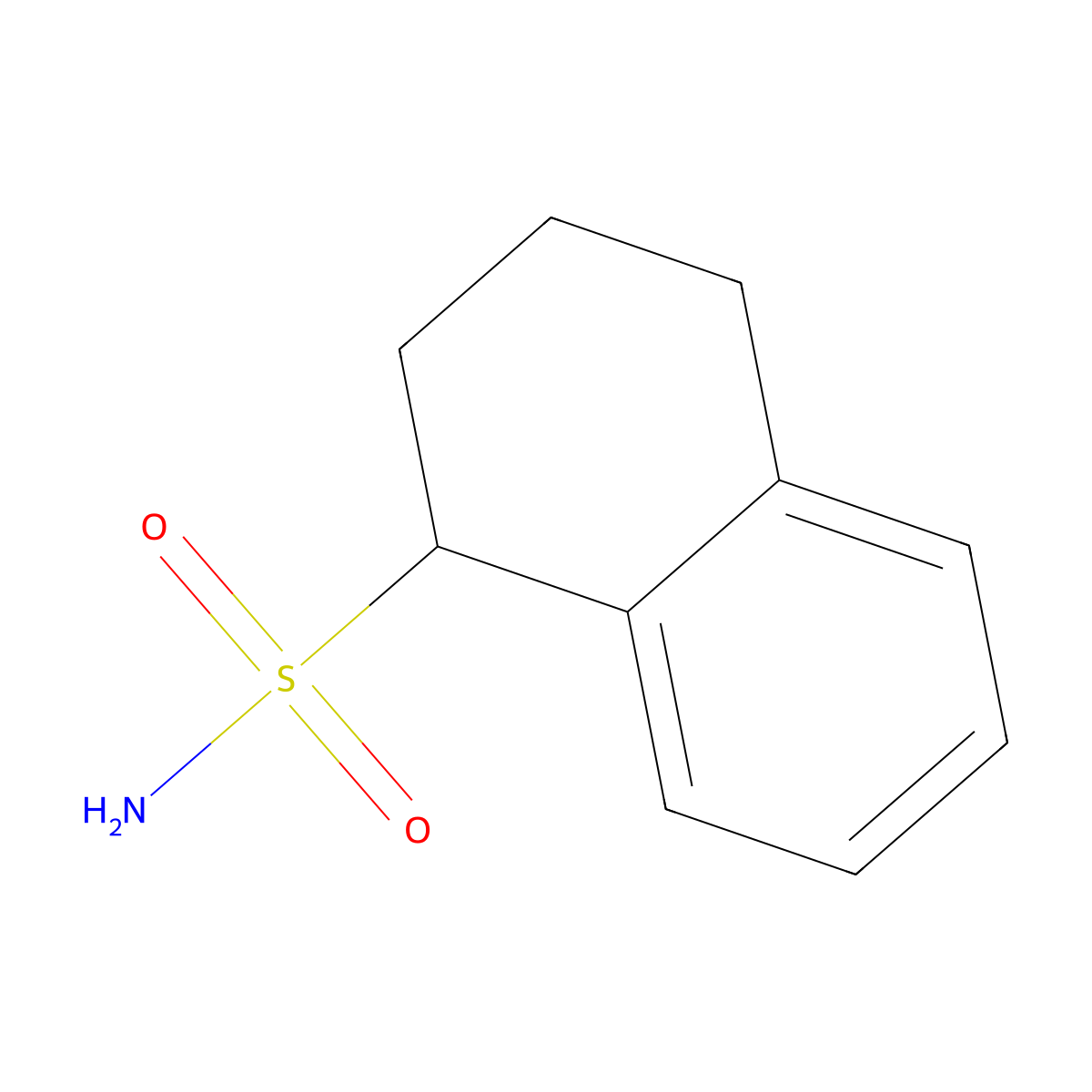 1,2,3,4-Tetrahydronaphthalene-1-sulfonamide molecular structure, CAS 1247756-17-7
