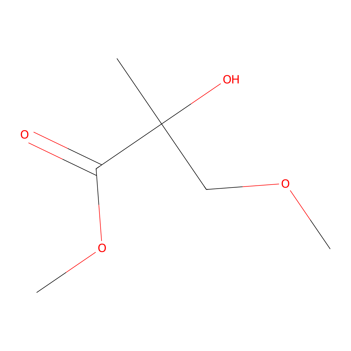 Methyl 2-hydroxy-3-methoxy-2-methylpropanoate molecular structure, CAS 1247756-22-4