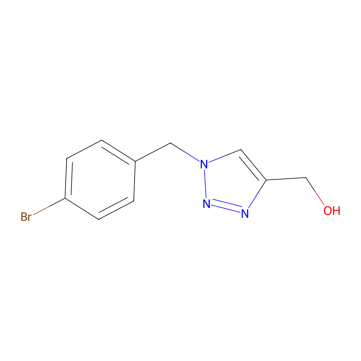 {1-[(4-bromophenyl)methyl]-1H-1,2,3-triazol-4-yl}methanol molecular structure, CAS 1247756-51-9