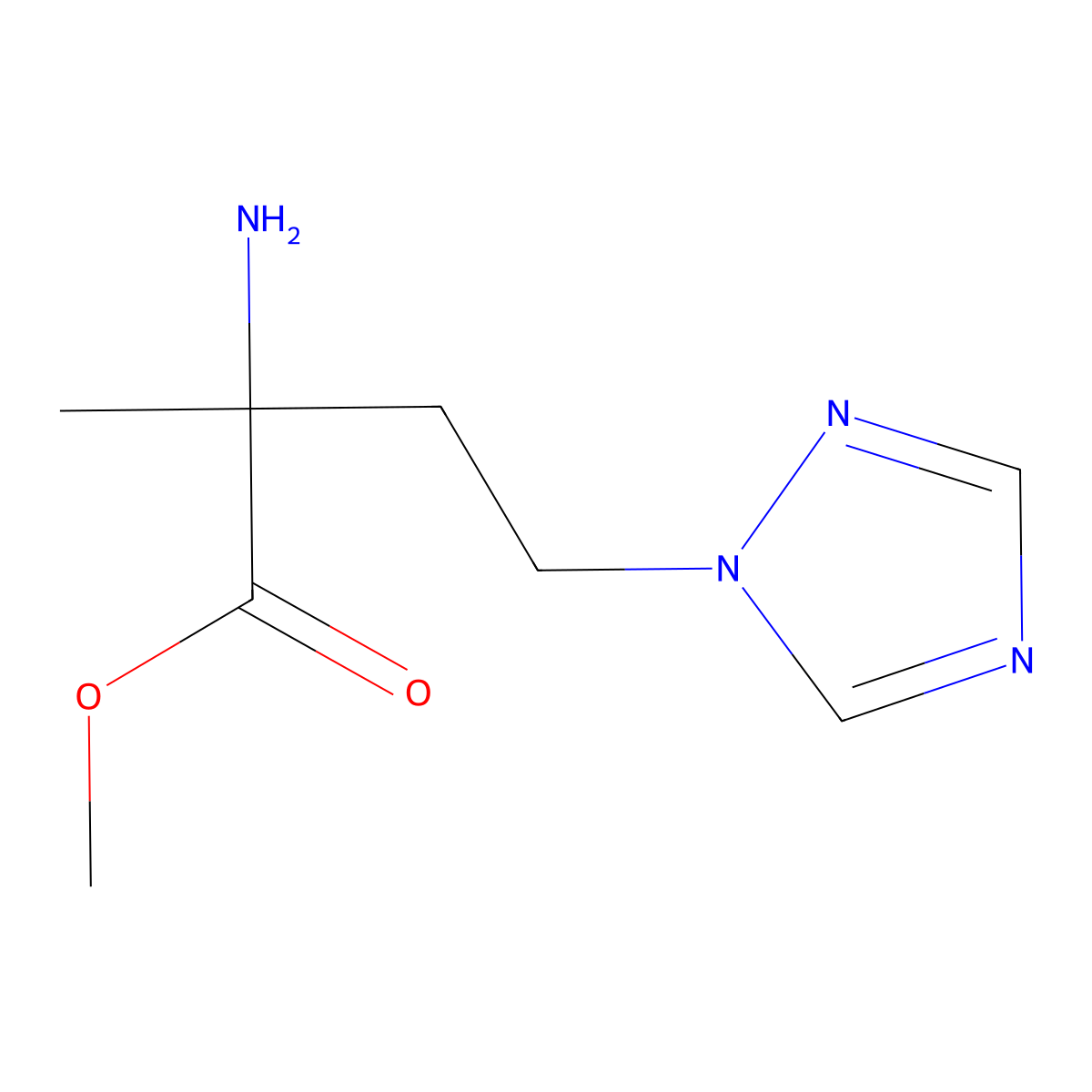 Methyl 2-amino-2-methyl-4-(1h-1,2,4-triazol-1-yl)butanoate molecular structure, CAS 1247757-29-4