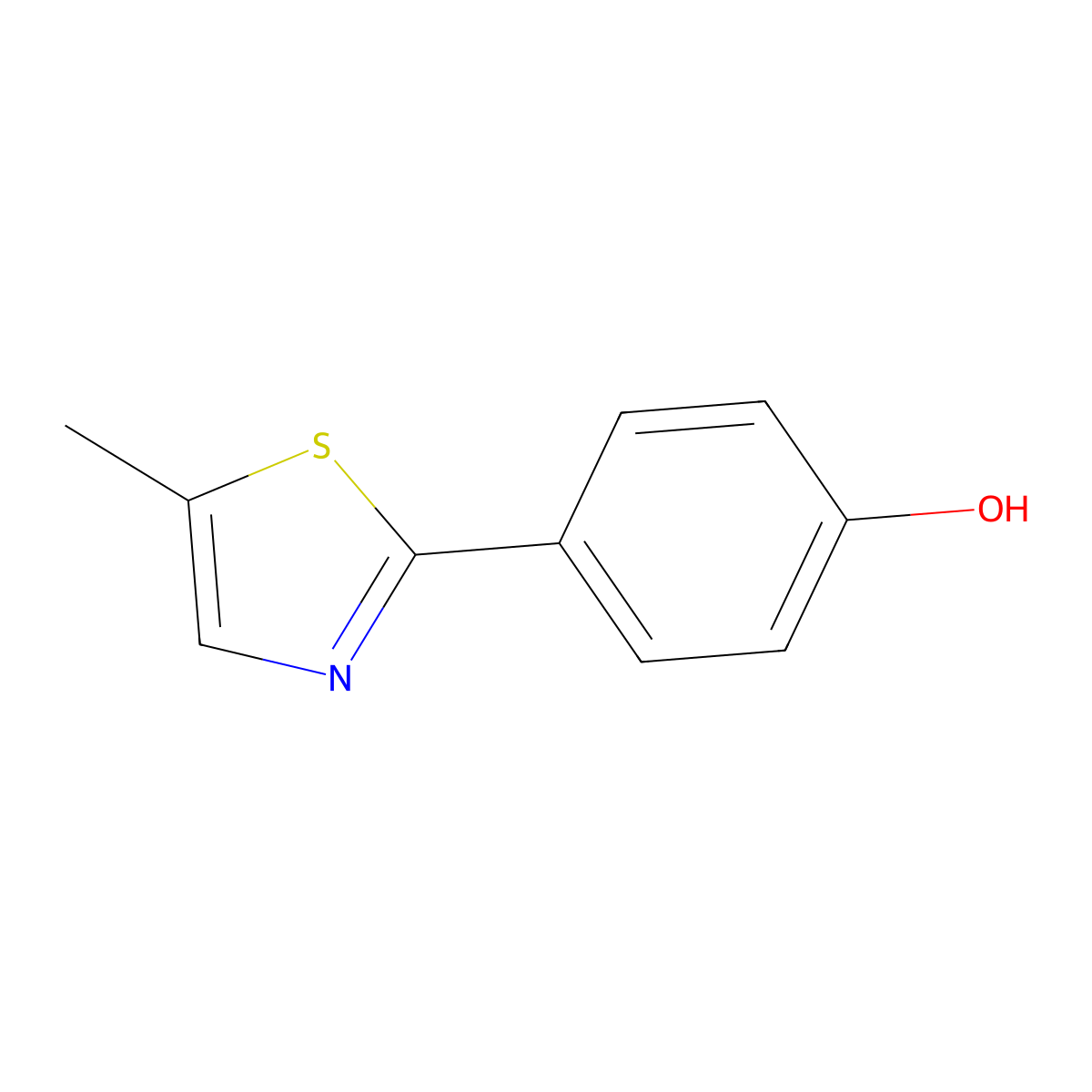4-(5-Methylthiazol-2-yl)phenol molecular structure, CAS 1247759-32-5