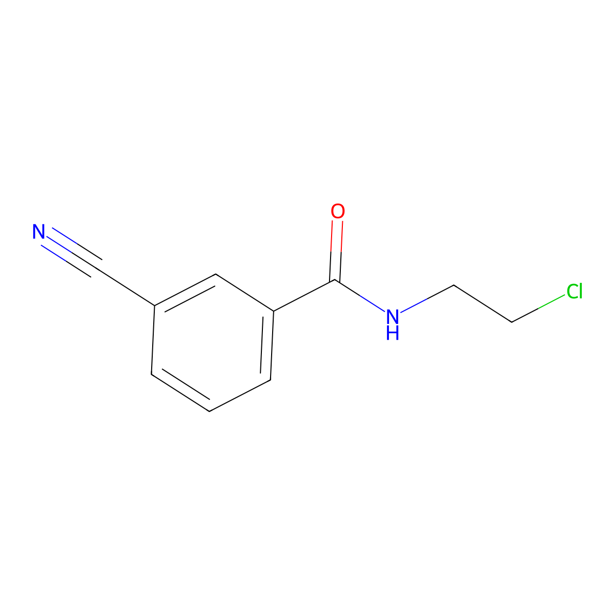 N-(2-chloroethyl)-3-cyanobenzamide molecular structure, CAS 1247759-33-6