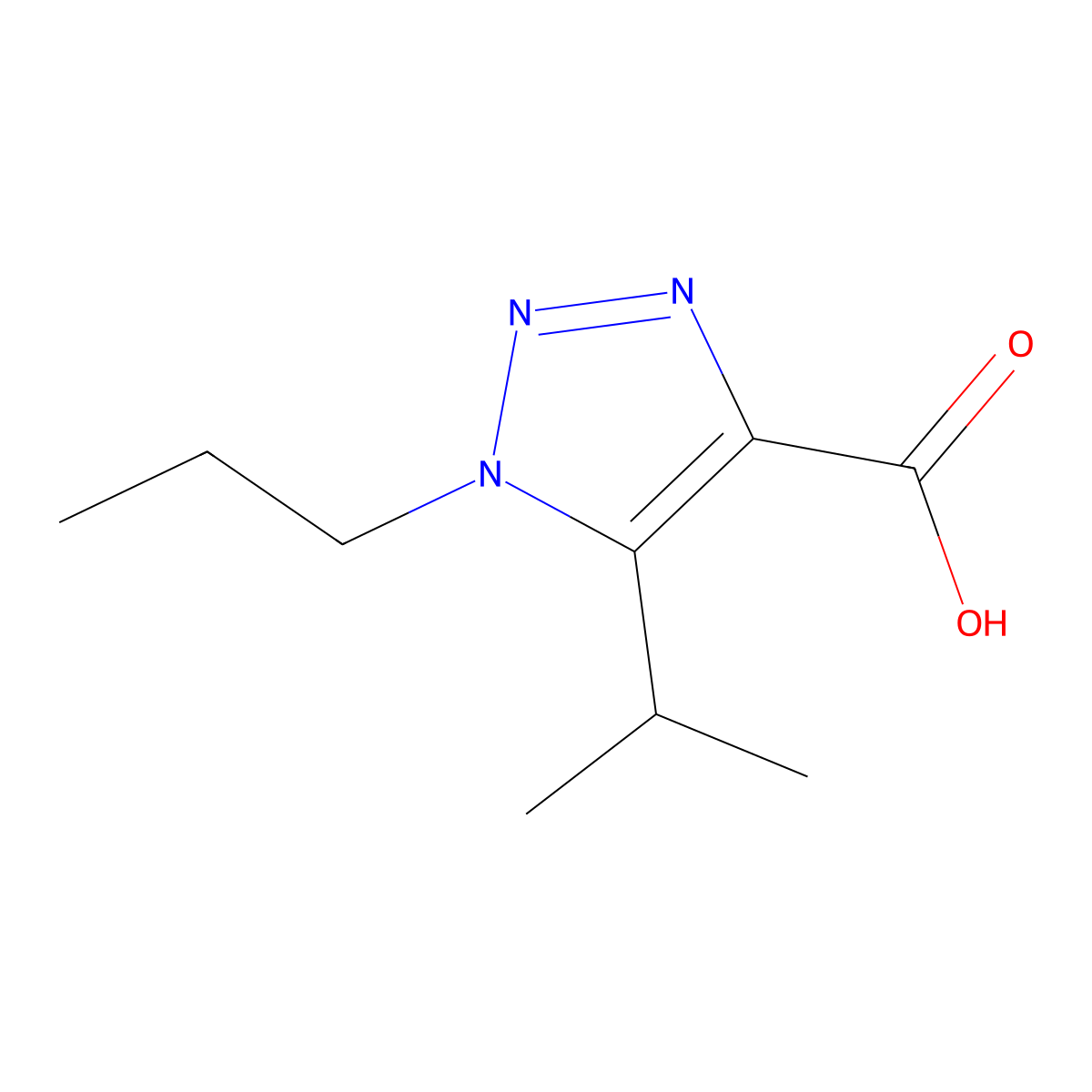 5-Isopropyl-1-propyl-1h-1,2,3-triazole-4-carboxylic acid molecular structure, CAS 1247760-00-4