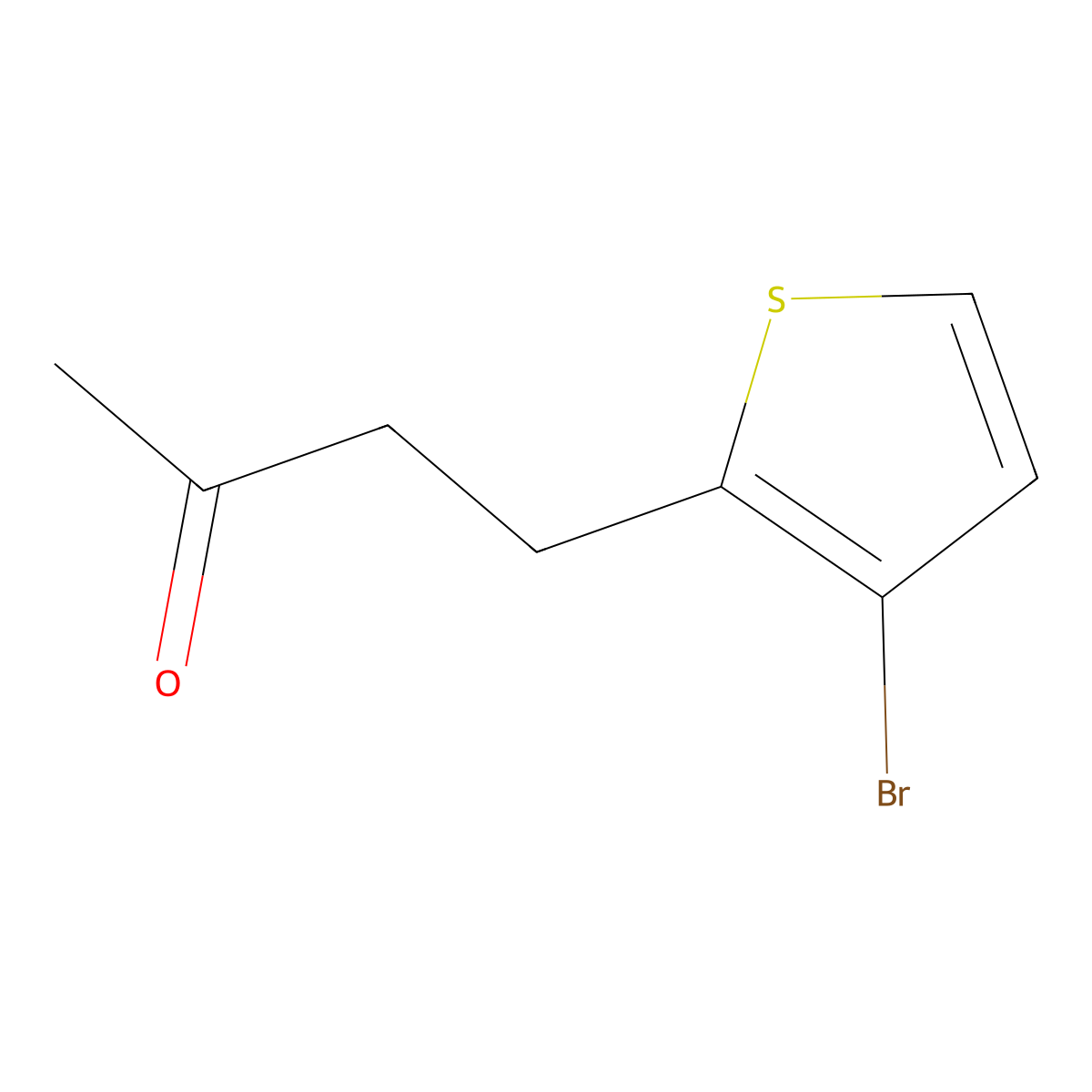 4-(3-Bromothiophen-2-yl)butan-2-one molecular structure, CAS 1247761-69-8