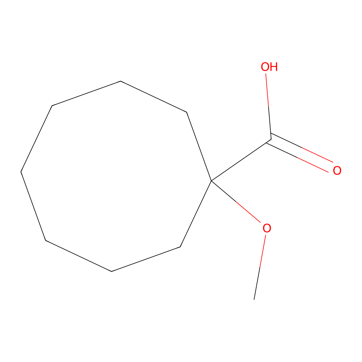 1-Methoxycyclooctane-1-carboxylic acid molecular structure, CAS 1247763-09-2