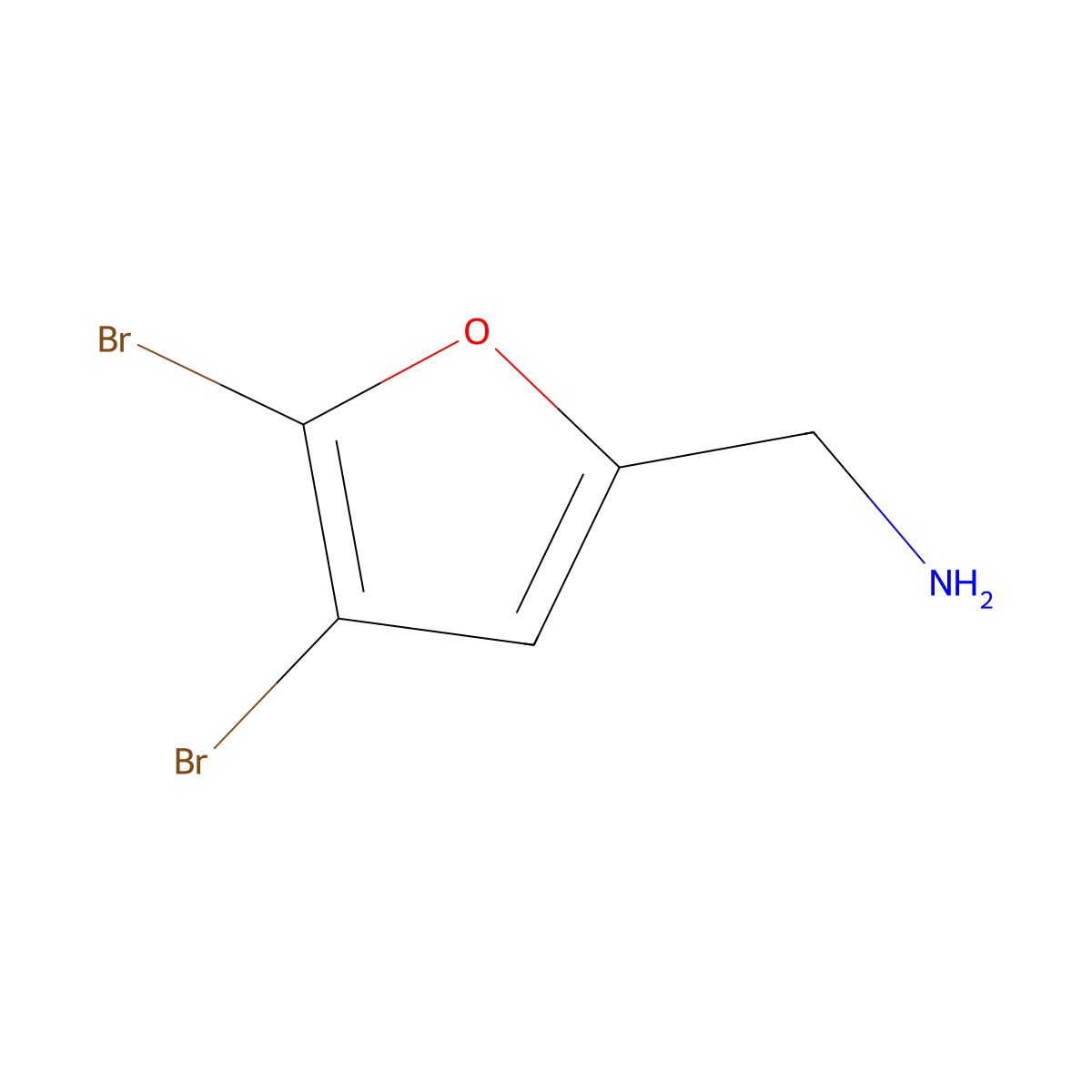 1-(4,5-Dibromofuran-2-yl)methanamine molecular structure, CAS 1247764-71-1