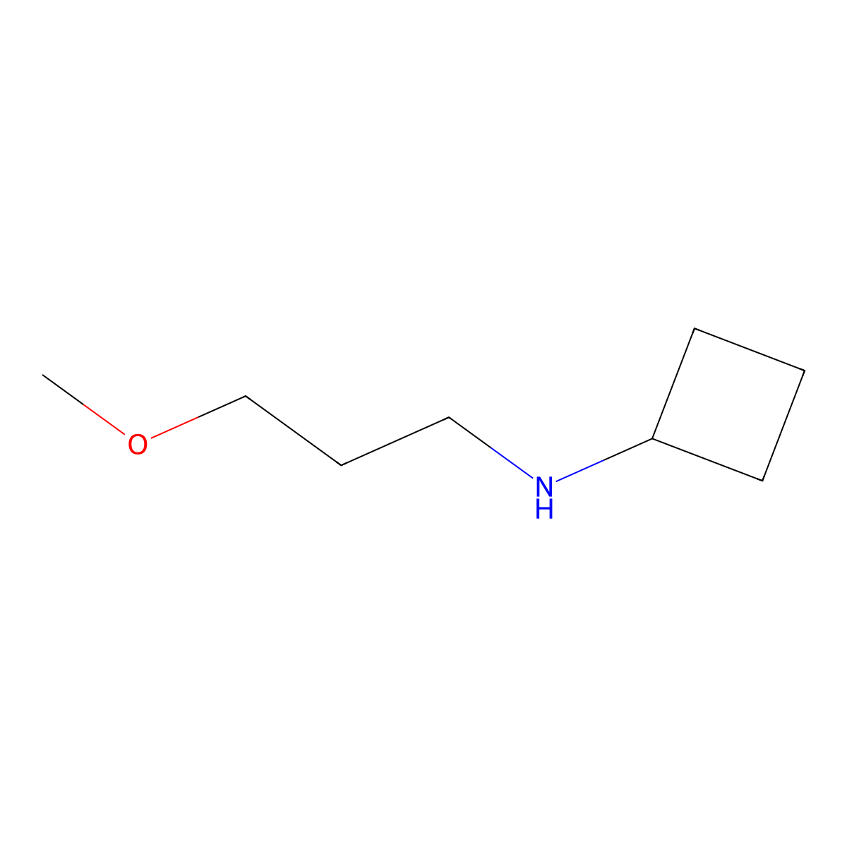 N-(3-methoxypropyl)cyclobutanamine molecular structure, CAS 1247765-70-3