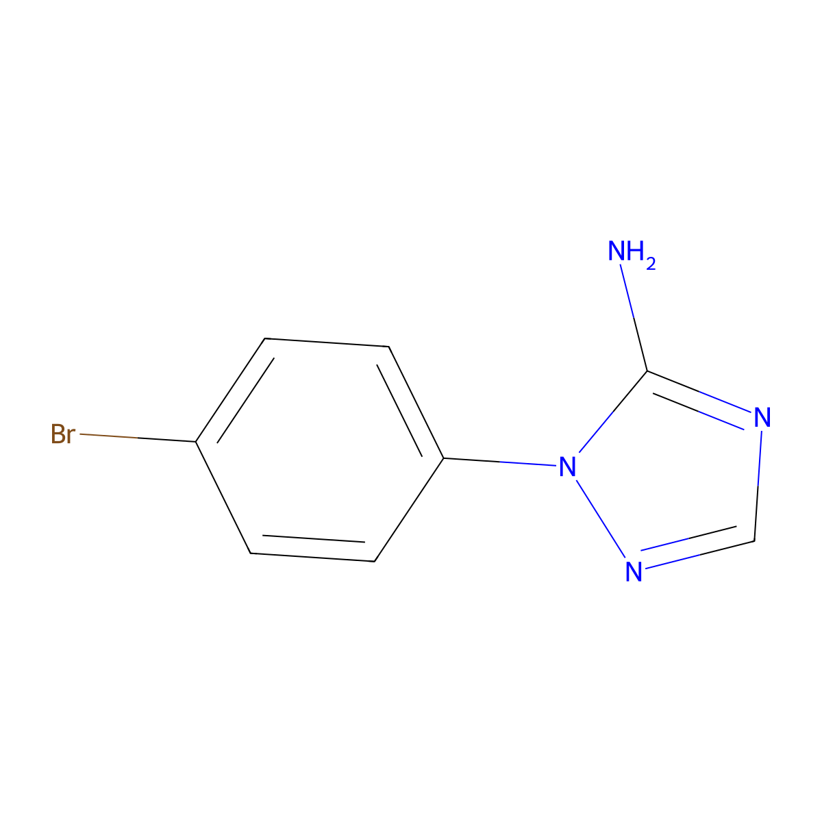 1-(4-Bromophenyl)-1h-1,2,4-triazol-5-amine molecular structure, CAS 1247766-39-7