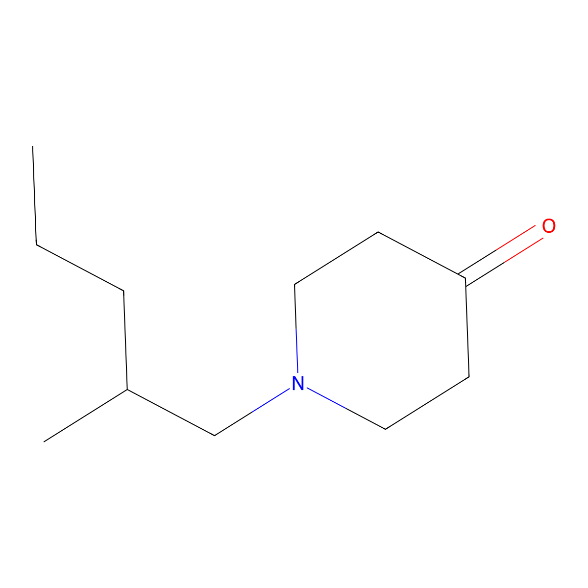 1-(2-Methylpentyl)piperidin-4-one molecular structure, CAS 1247766-88-6
