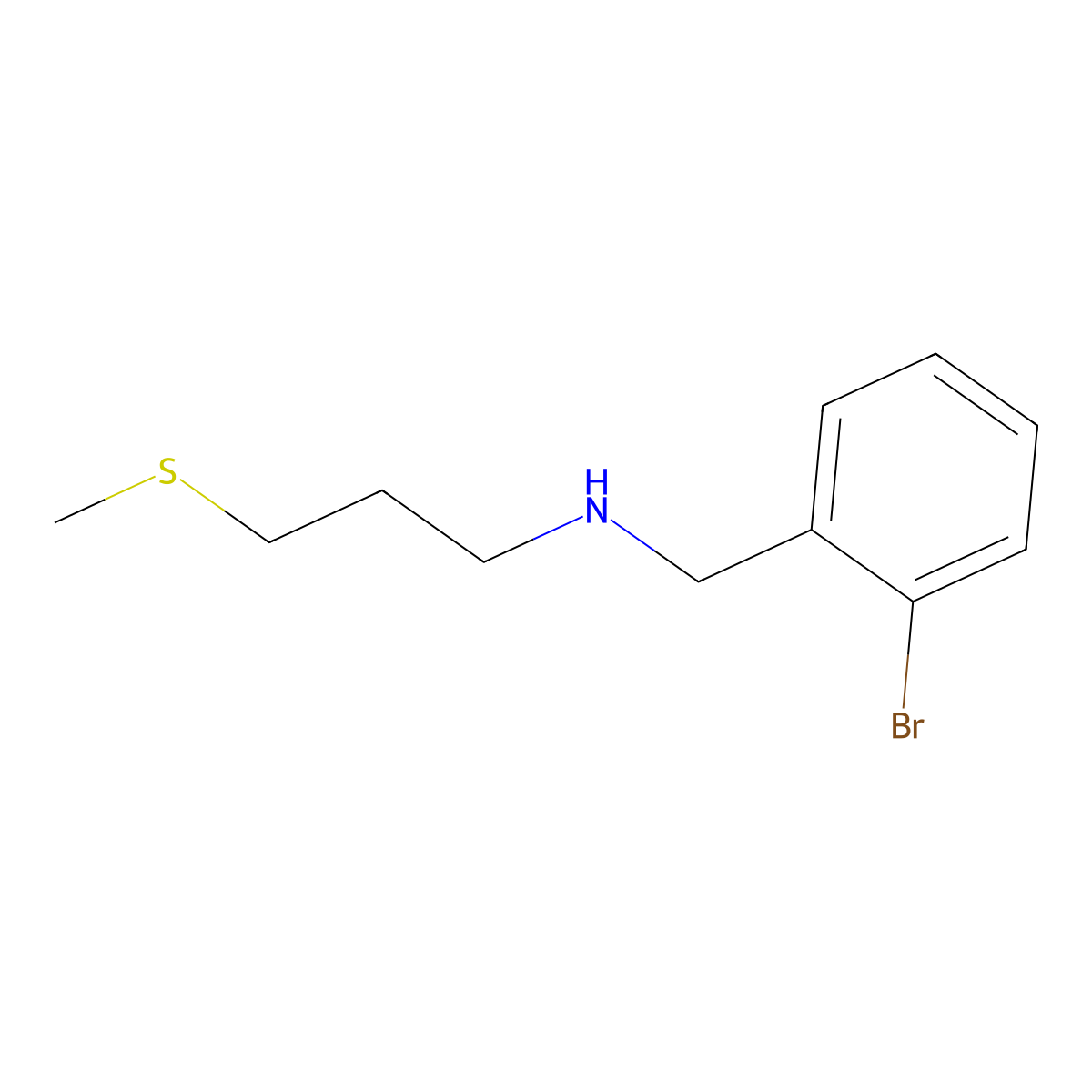 [(2-Bromophenyl)methyl][3-(methylsulfanyl)propyl]amine molecular structure, CAS 1247768-30-4
