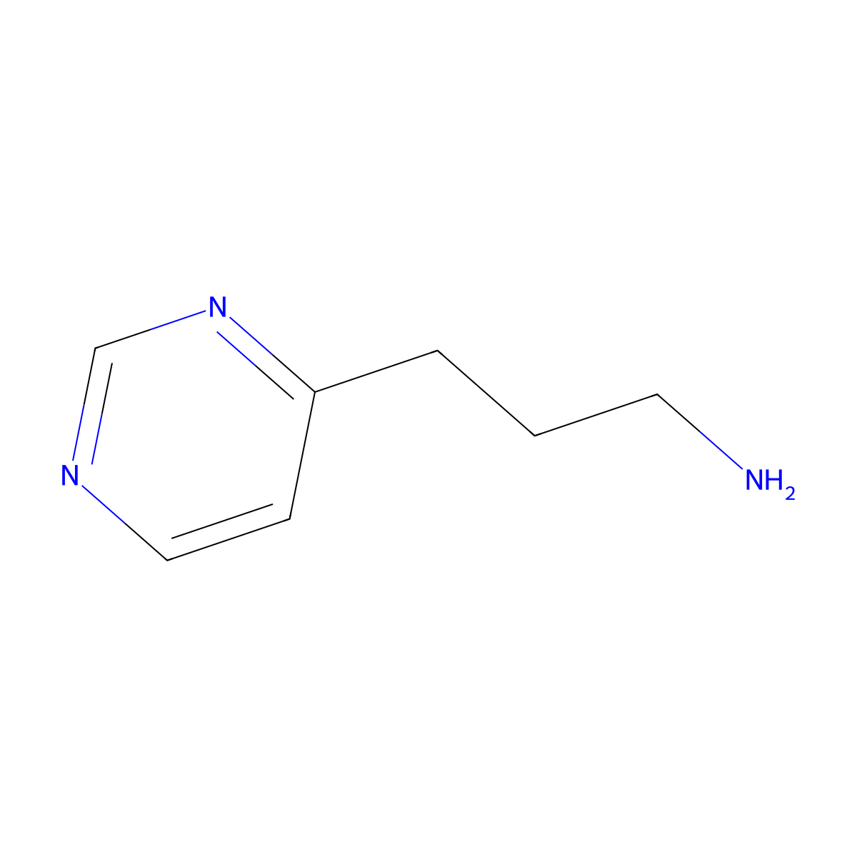 3-(Pyrimidin-4-yl)propan-1-amine molecular structure, CAS 1247775-32-1