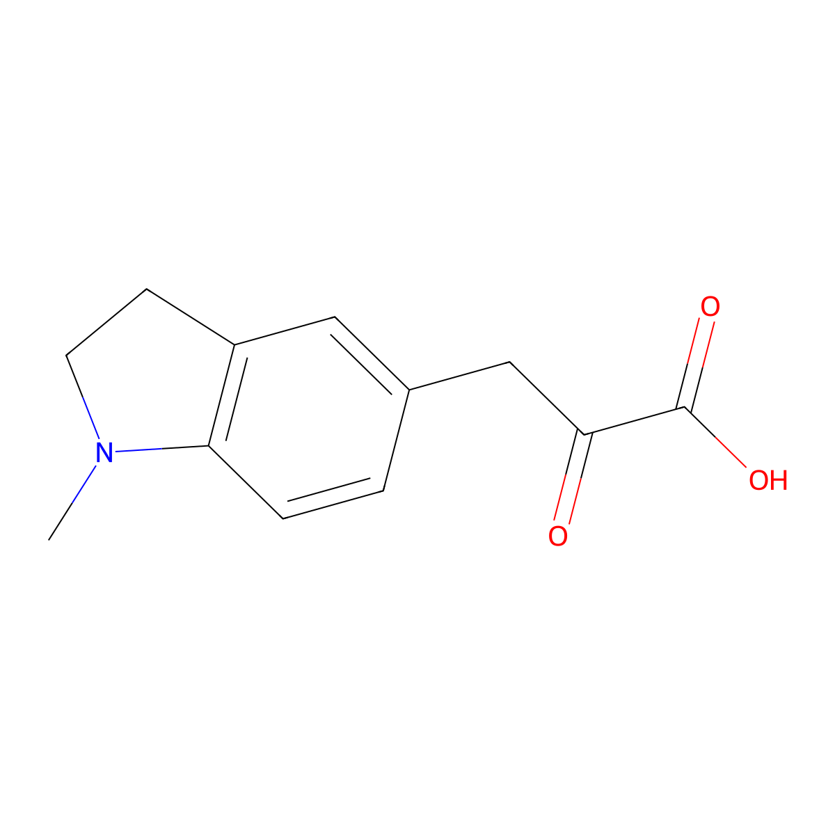 3-(1-Methylindolin-5-yl)-2-oxopropanoic acid molecular structure, CAS 1247777-62-3