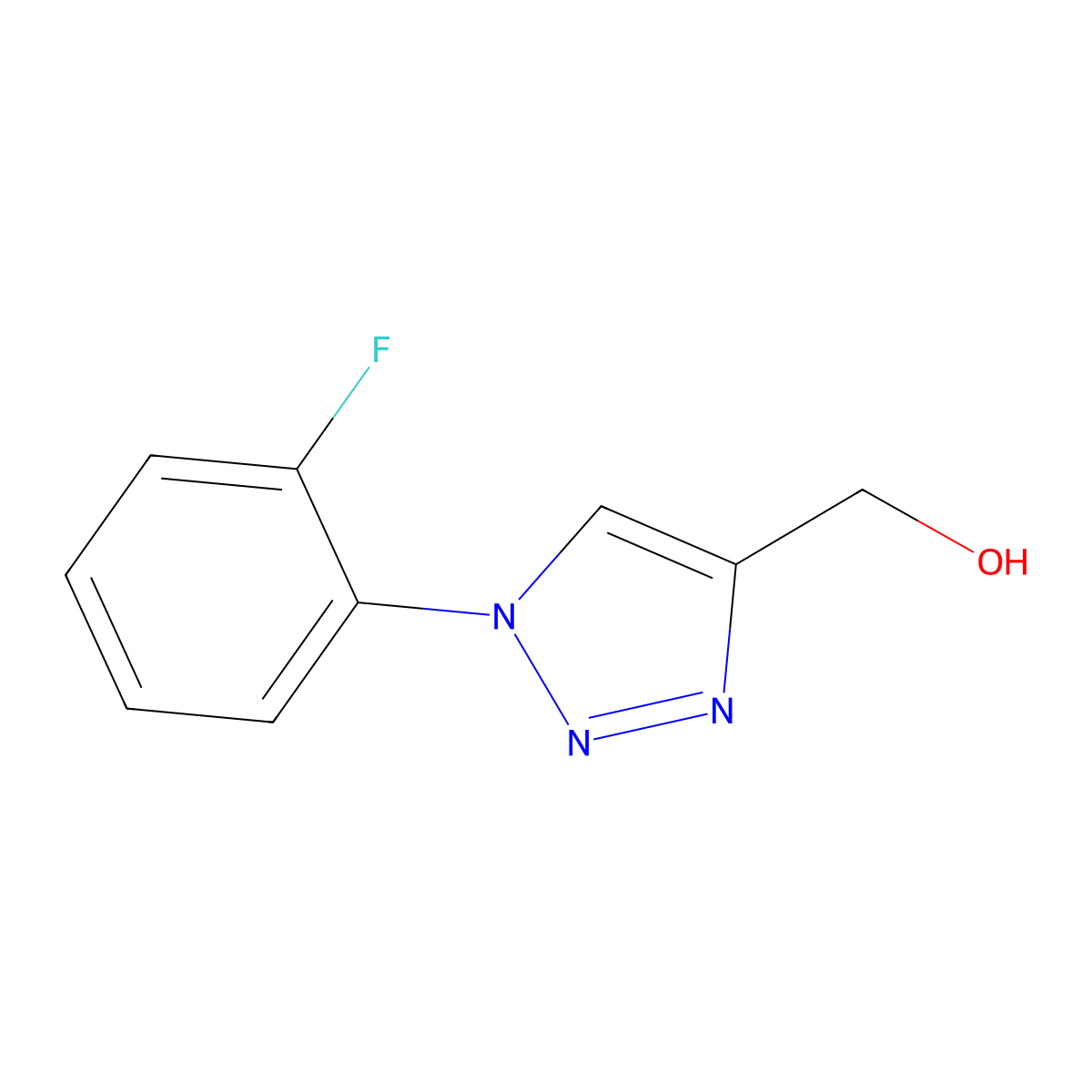 [1-(2-fluorophenyl)-1H-1,2,3-triazol-4-yl]methanol molecular structure, CAS 1247781-30-1