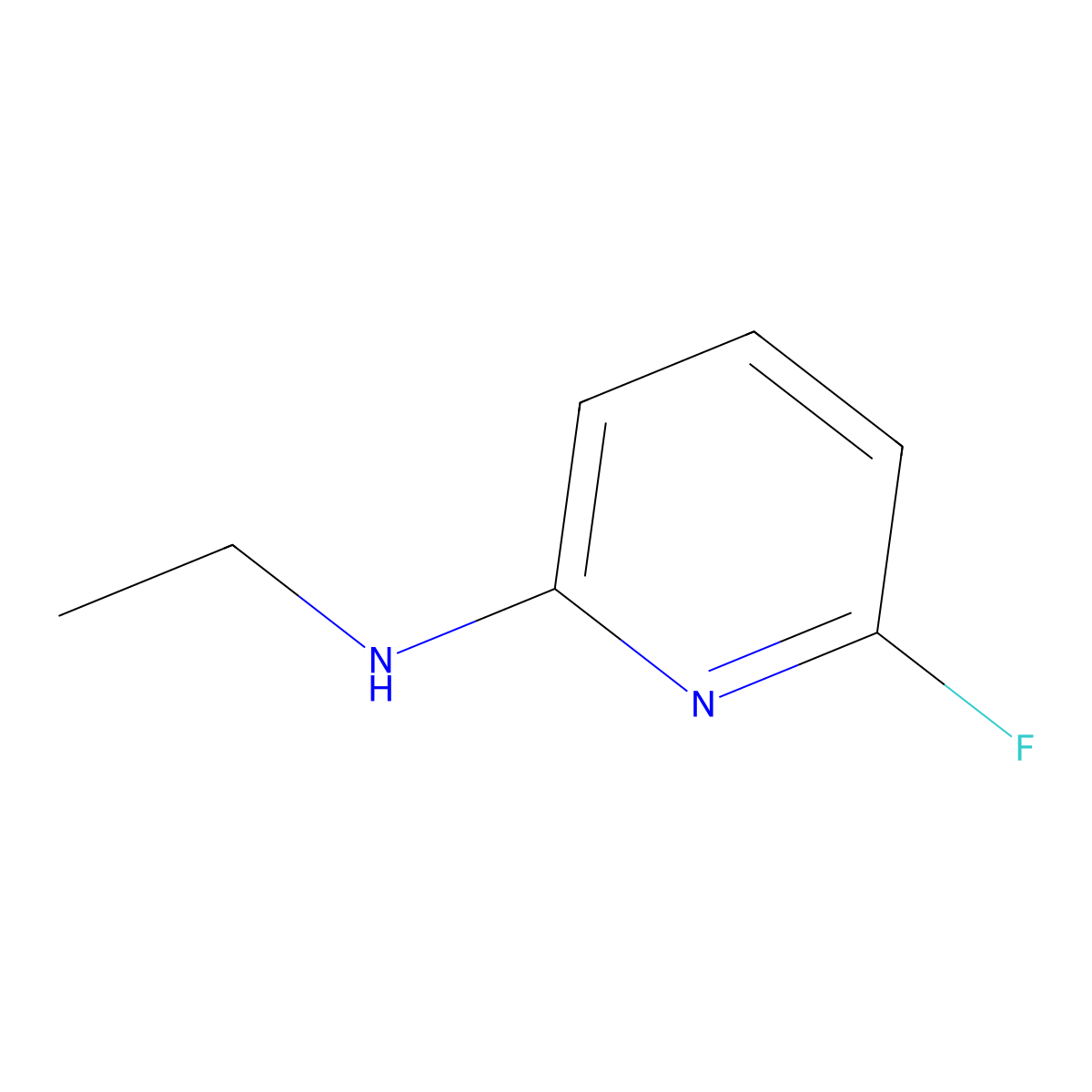 N-ethyl-6-fluoropyridin-2-amine molecular structure, CAS 1247781-70-9