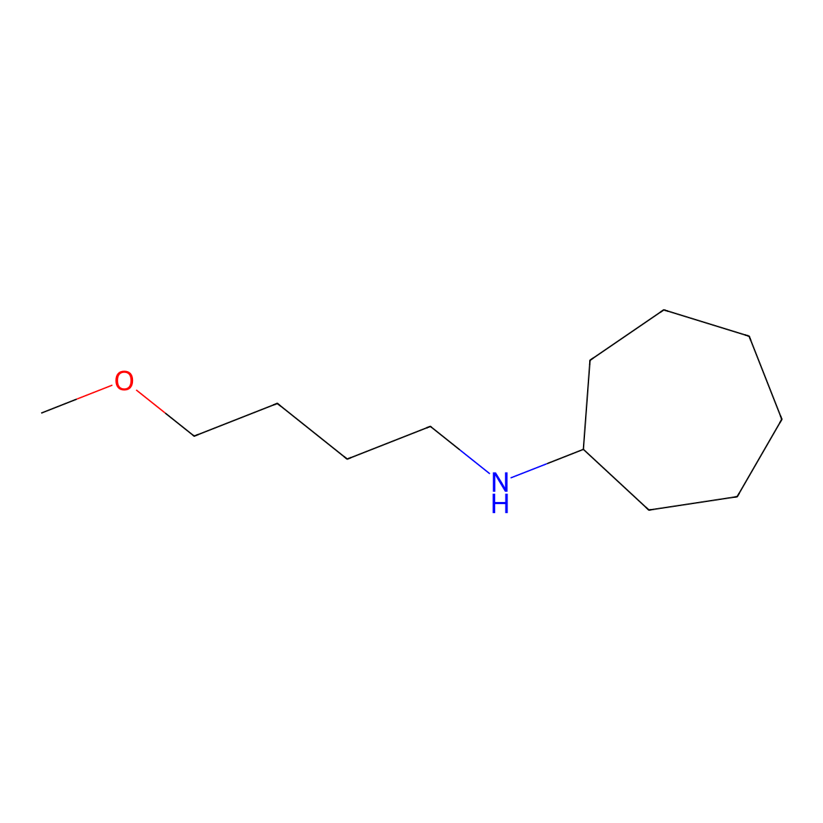 N-(4-methoxybutyl)cycloheptanamine molecular structure, CAS 1247782-47-3