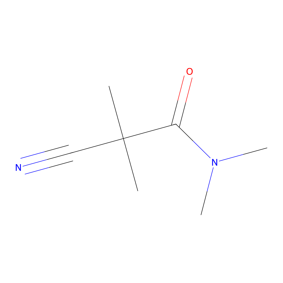 2-cyano-N,N,2,2-tetramethylacetamide molecular structure, CAS 1247782-65-5