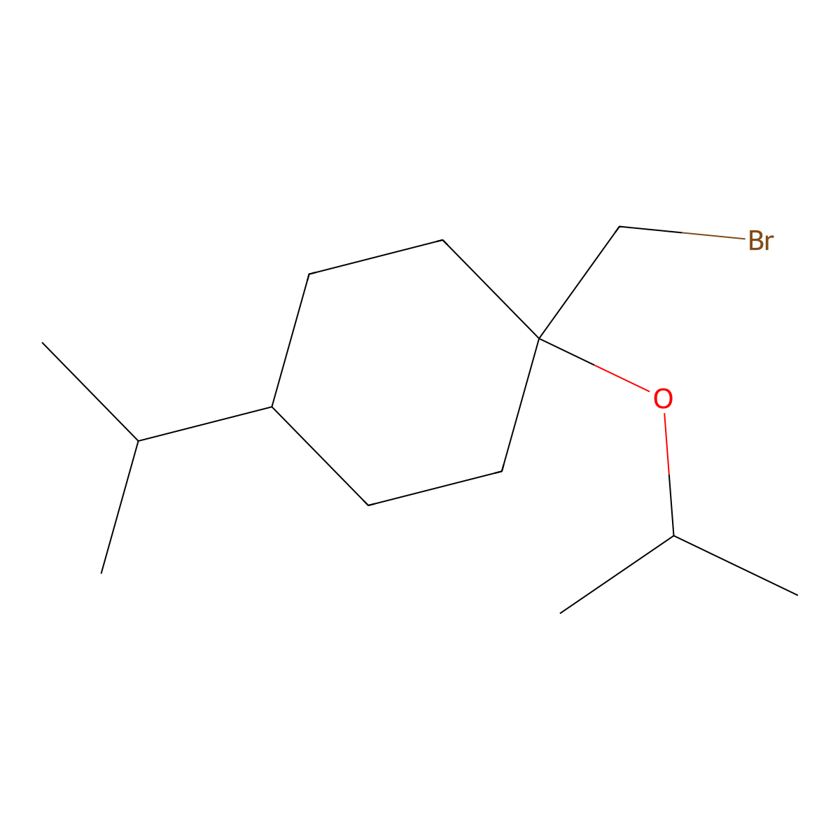 1-(Bromomethyl)-1-isopropoxy-4-isopropylcyclohexane molecular structure, CAS 1247783-68-1