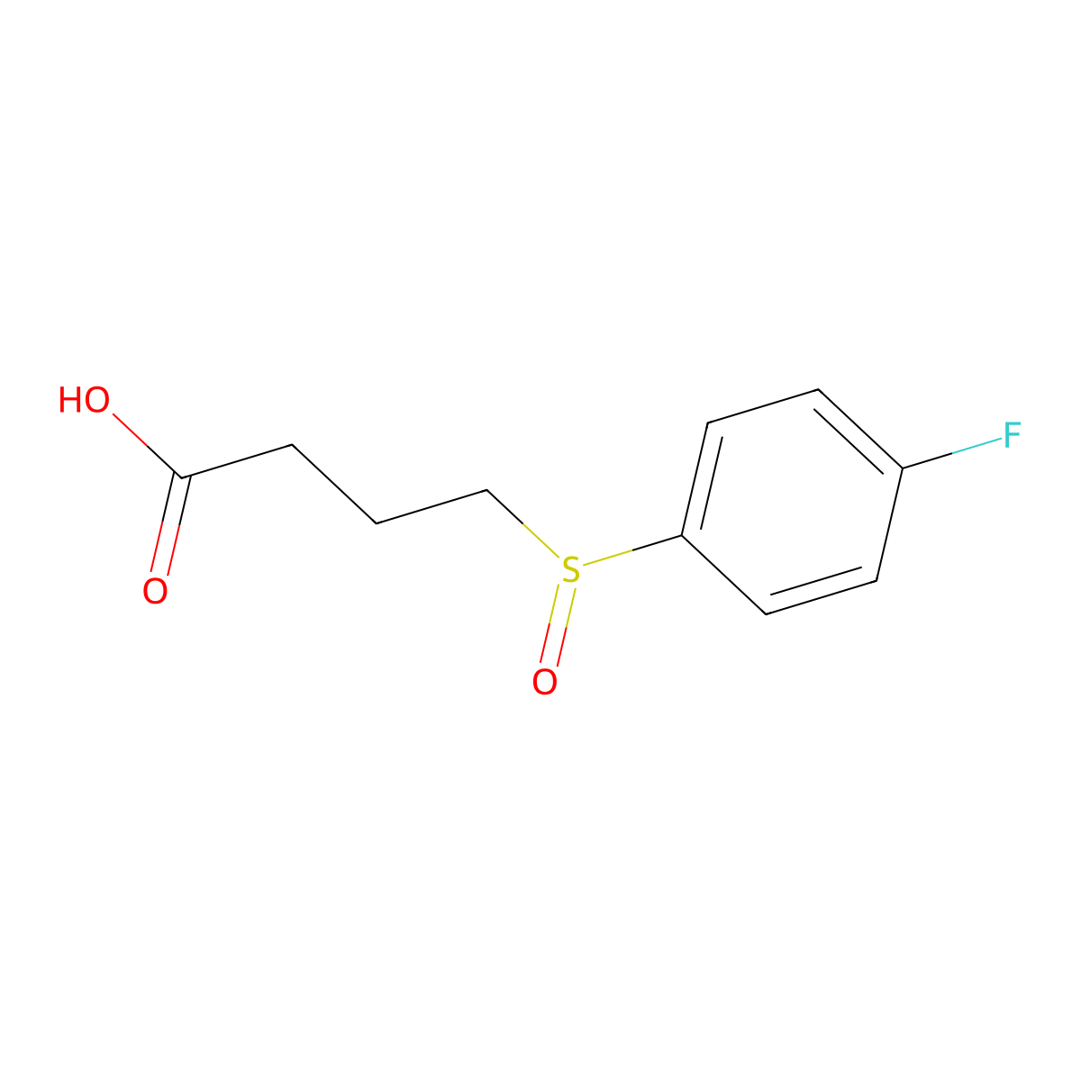 4-(4-Fluorobenzenesulfinyl)butanoic acid molecular structure, CAS 1247785-46-1
