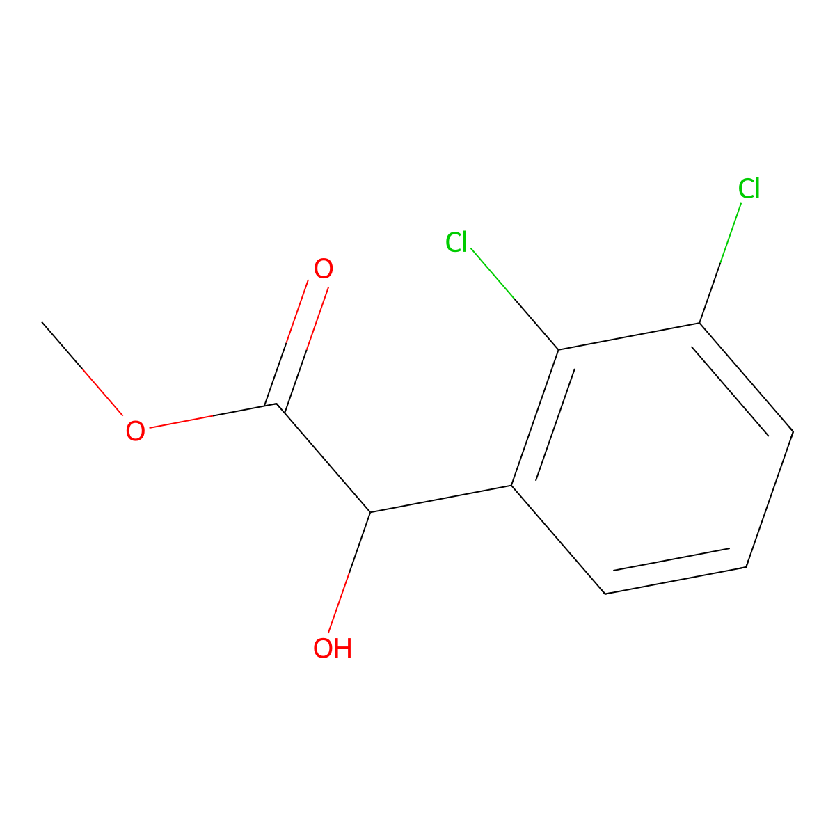Methyl 2-(2,3-dichlorophenyl)-2-hydroxyacetate molecular structure, CAS 1247786-03-3