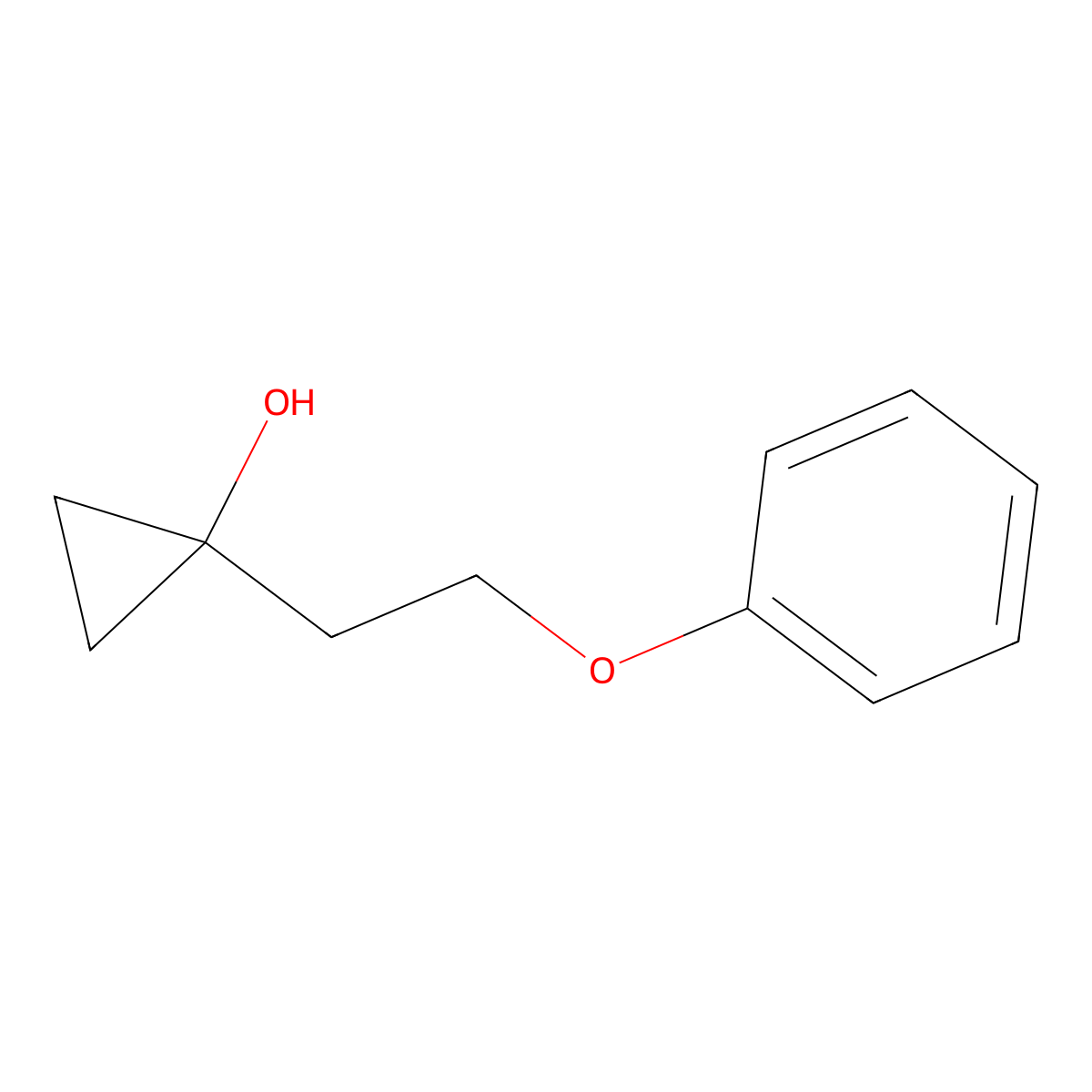 1-(2-Phenoxyethyl)cyclopropan-1-ol molecular structure, CAS 1247788-92-6
