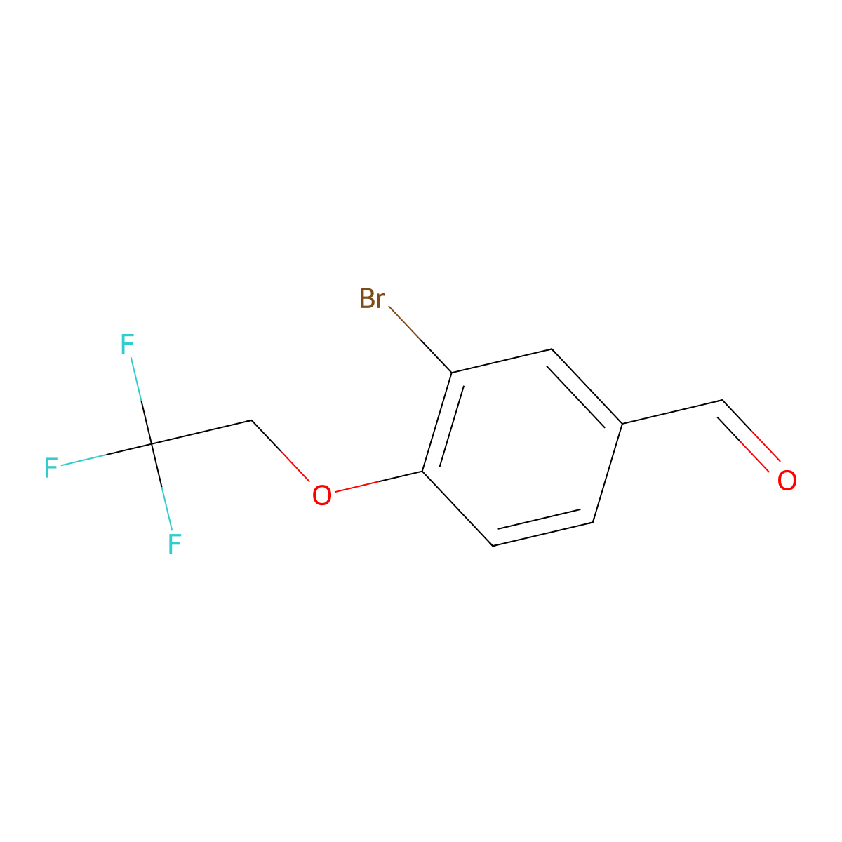 3-Bromo-4-(2,2,2-trifluoroethoxy)benzaldehyde molecular structure, CAS 1247789-63-4