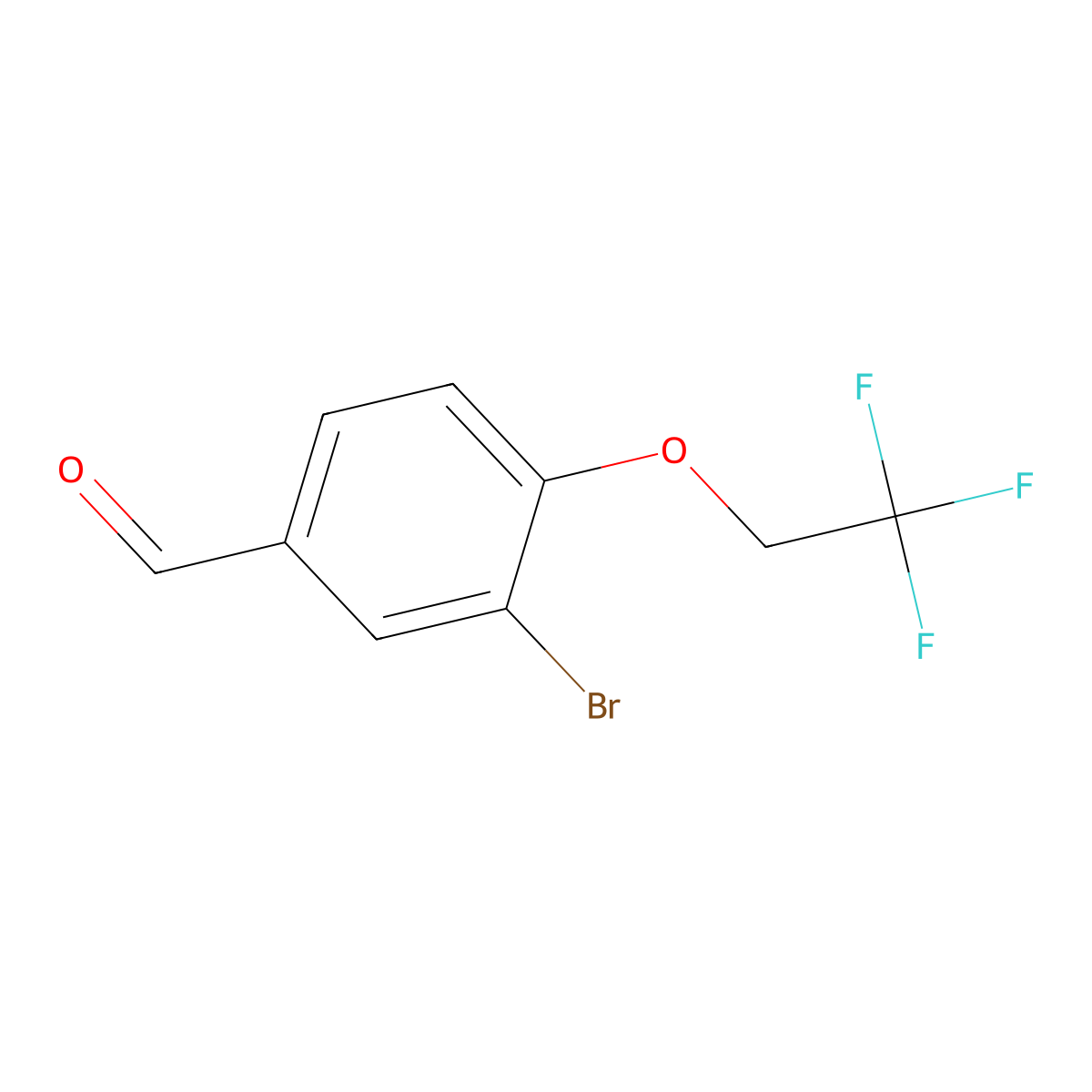 3-Bromo-4-(2,2,2-trifluoroethoxy)benzaldehyde molecular structure, CAS 1247789-63-4