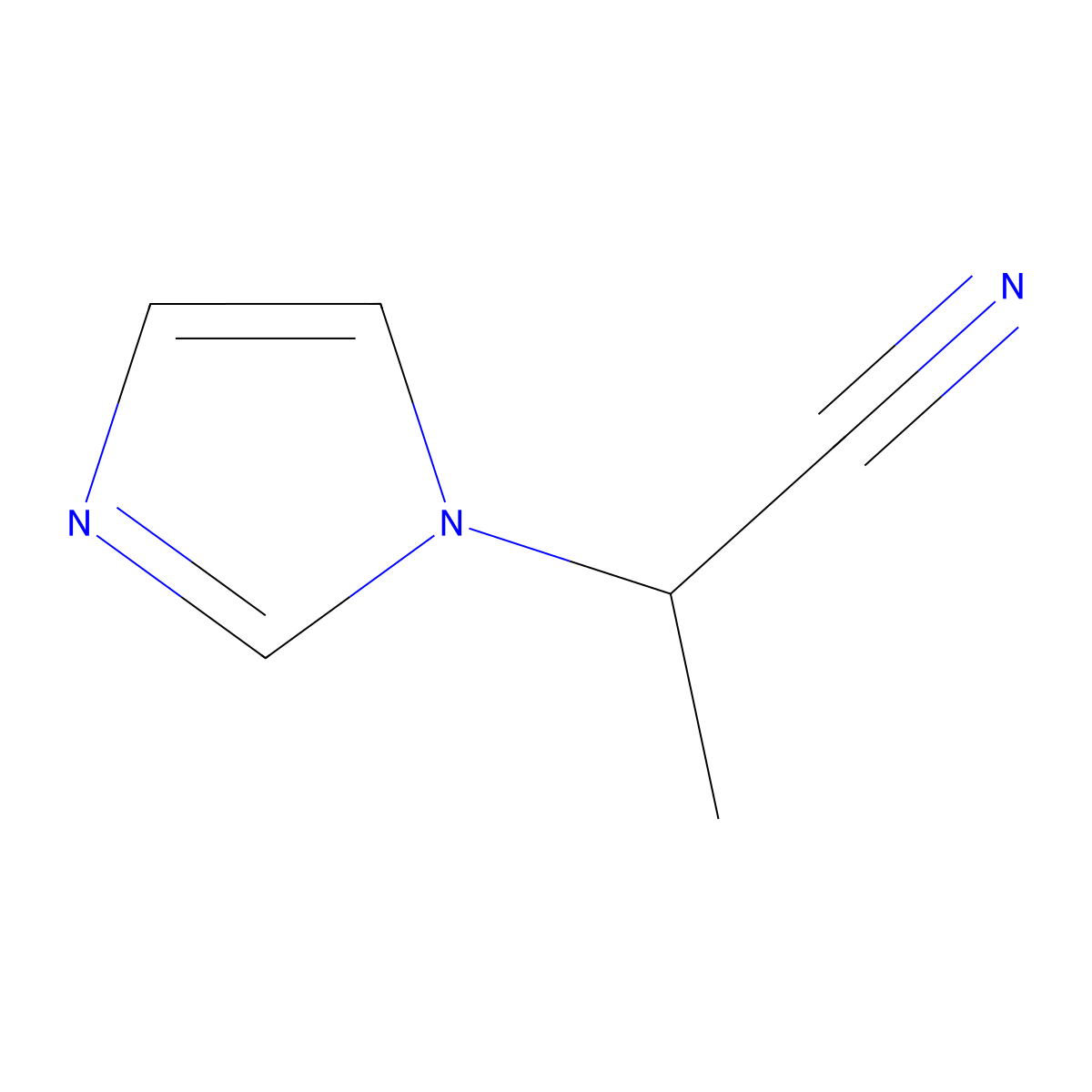 2-(1H-imidazol-1-yl)propanenitrile molecular structure, CAS 1247791-13-4