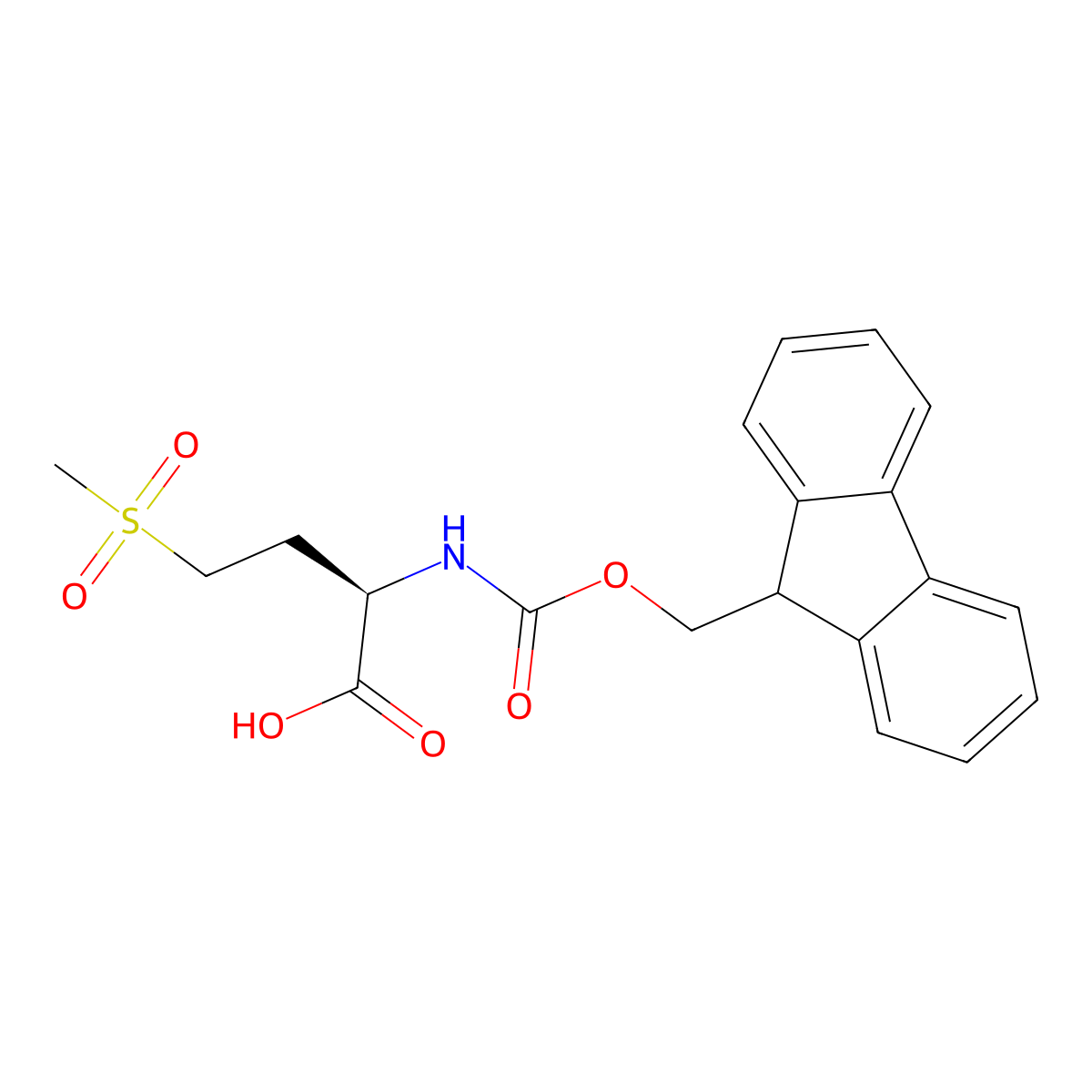 Fmoc-D-methionine sulfone molecular structure, CAS 1247791-23-6