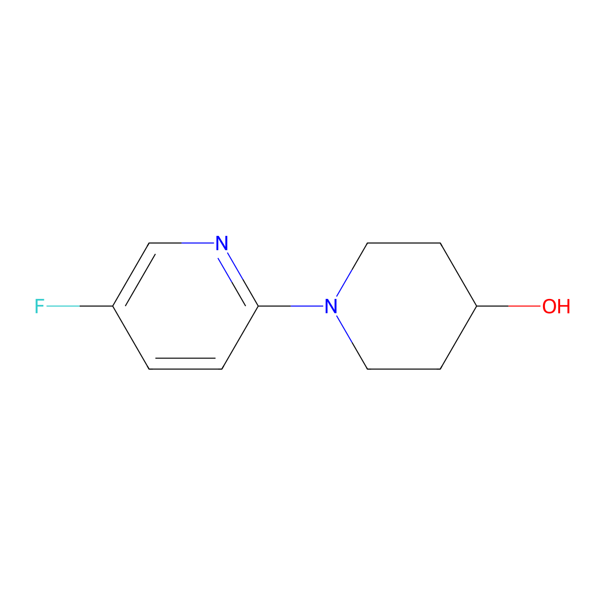 1-(5-Fluoropyridin-2-yl)piperidin-4-ol molecular structure, CAS 1247792-84-2