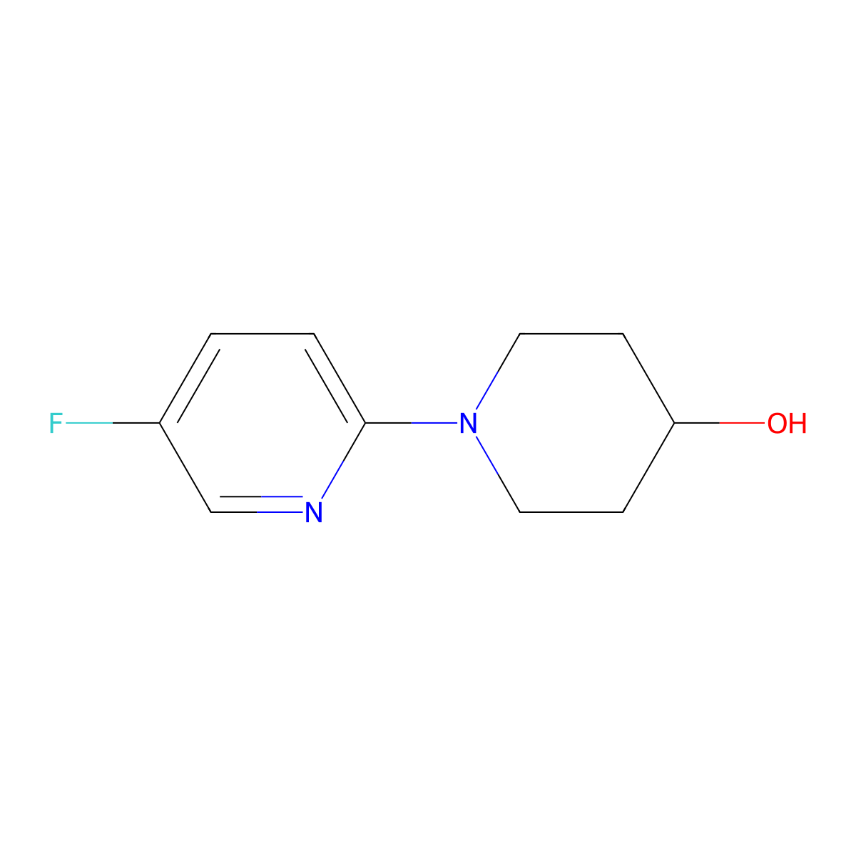 1-(5-Fluoropyridin-2-yl)piperidin-4-ol molecular structure, CAS 1247792-84-2