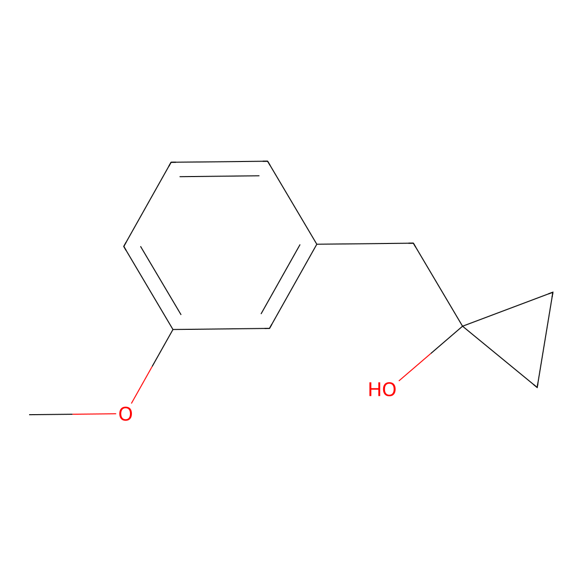 1-(3-Methoxybenzyl)cyclopropan-1-ol molecular structure, CAS 1247794-99-5