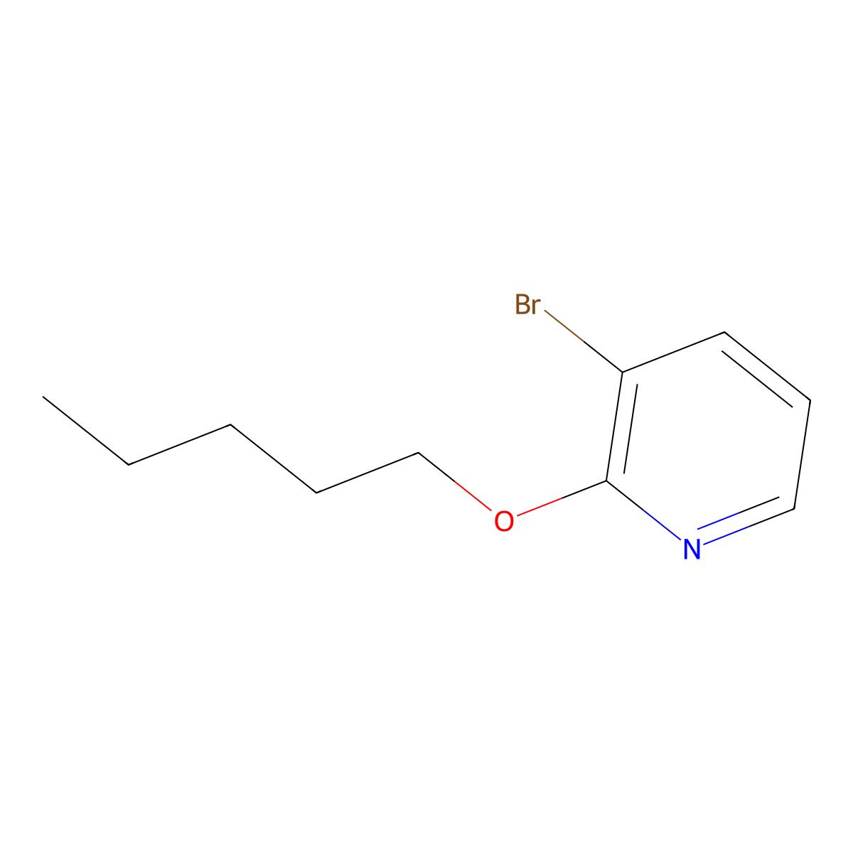 3-Bromo-2-(pentyloxy)pyridine molecular structure, CAS 1247796-74-2