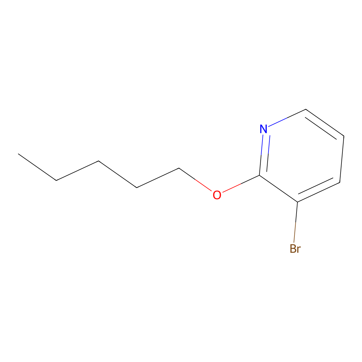3-Bromo-2-(pentyloxy)pyridine molecular structure, CAS 1247796-74-2